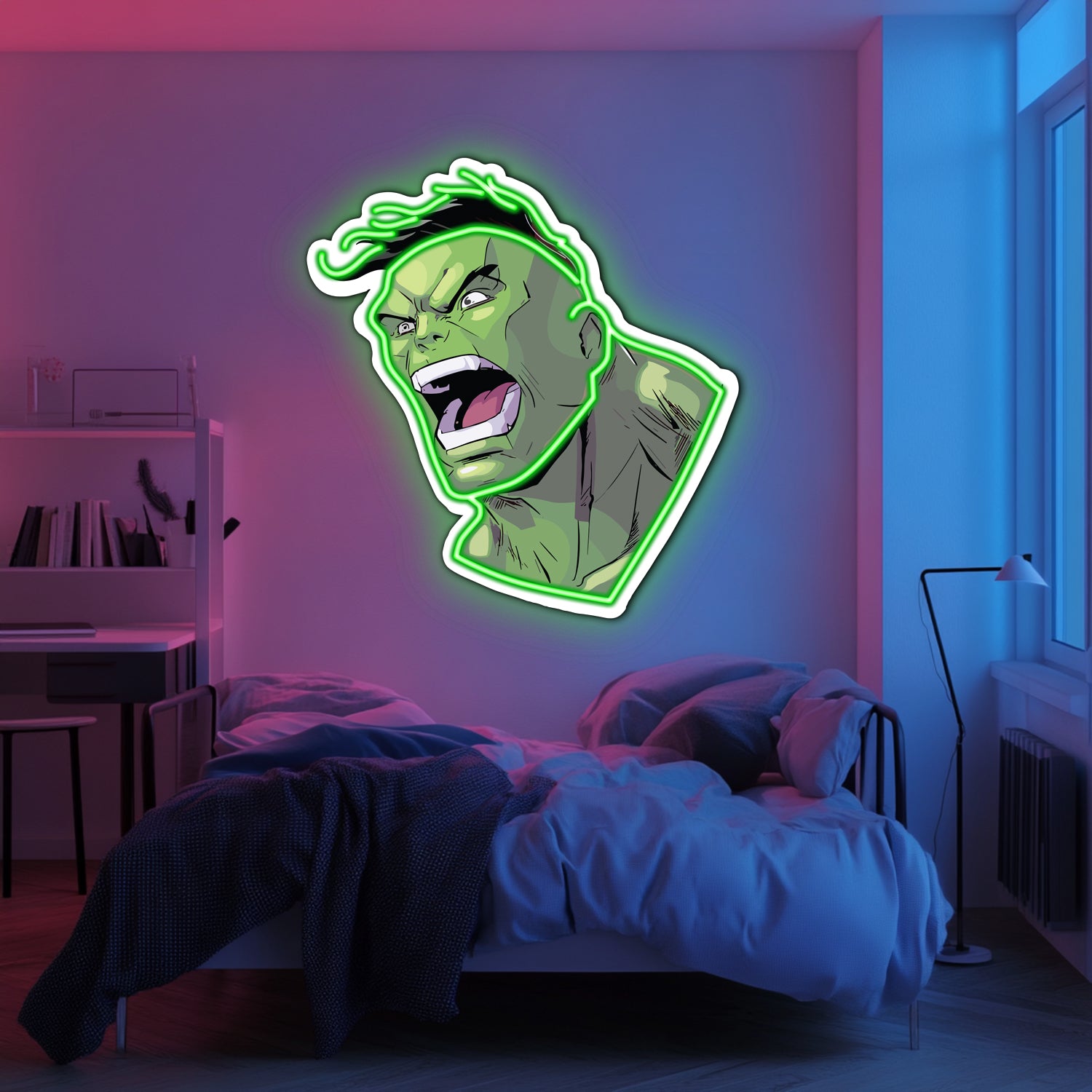UV Printed Hulk Neon Wall Art- LV0045
