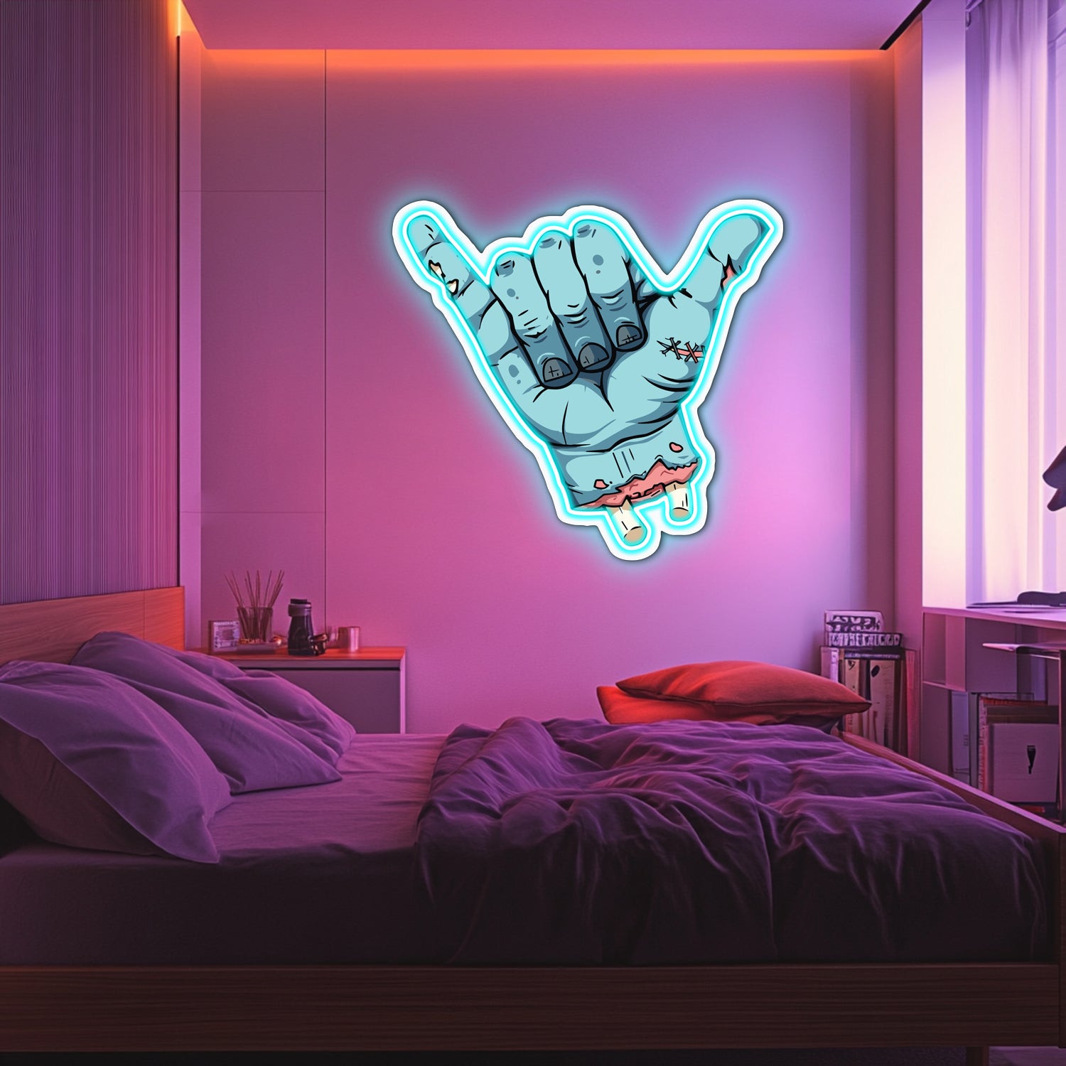 UV Printed Scary Call Neon Wall Art- LV0065