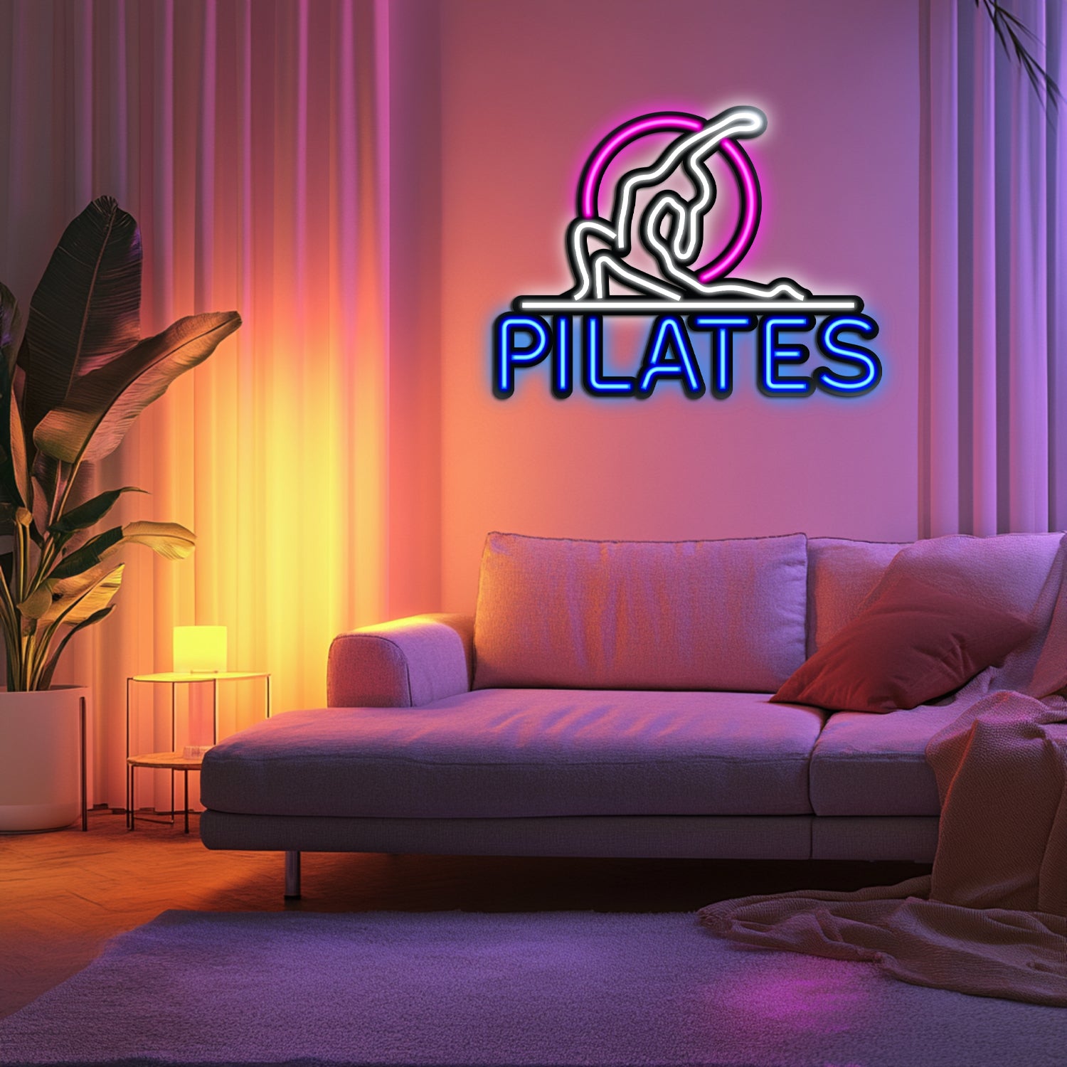 Pilates Metal Neon Wall Art- LN0078