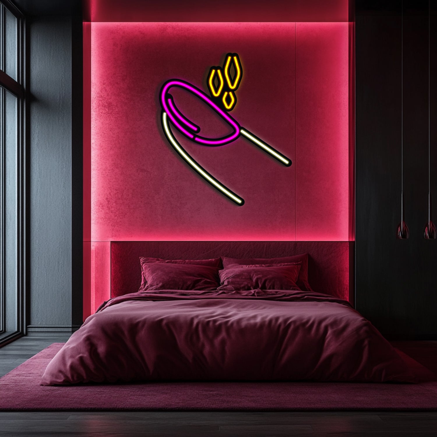 Nail Metal Neon Wall Art- LN0011