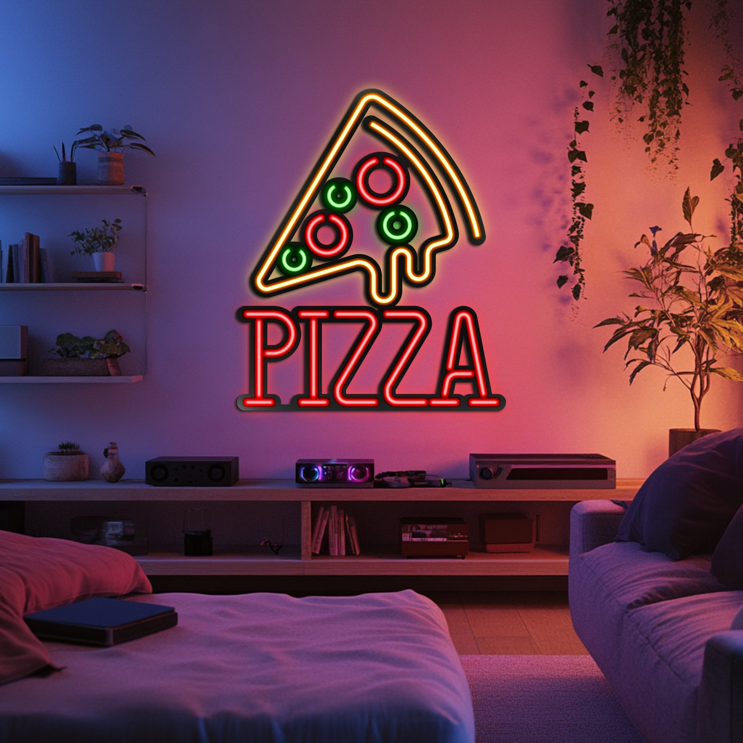 Pizza Metal Neon Wall Art- LN0040