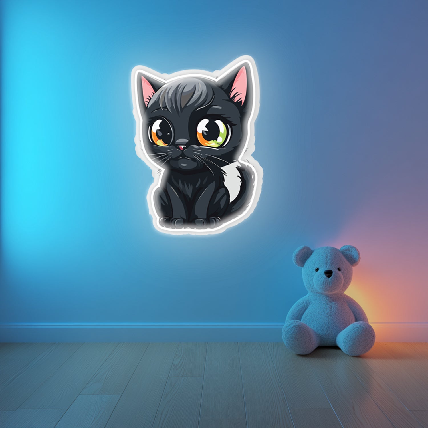 UV Printed Cat Neon Wall Art- LV0019