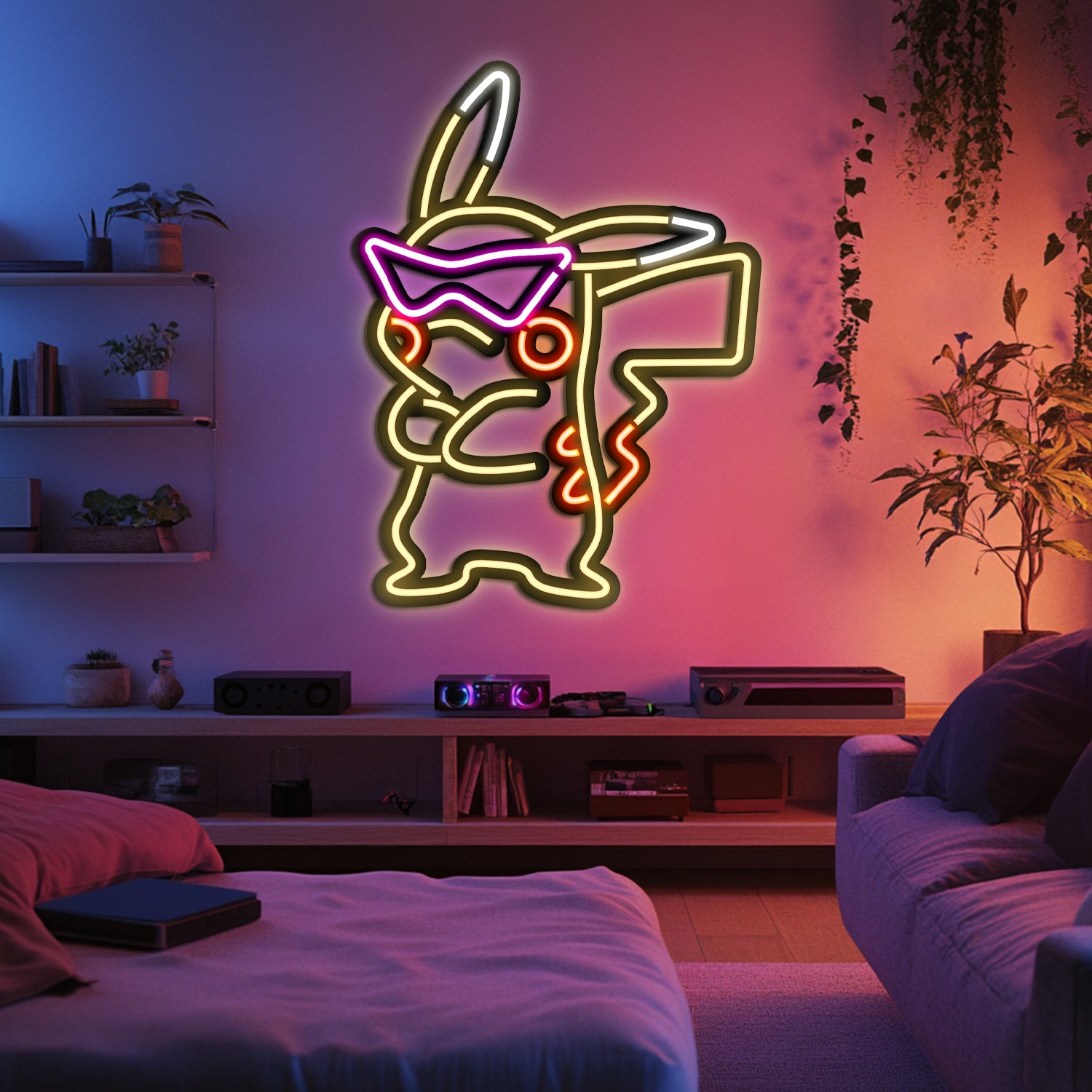 Pikachu Metal Neon Wall Art- LN0250