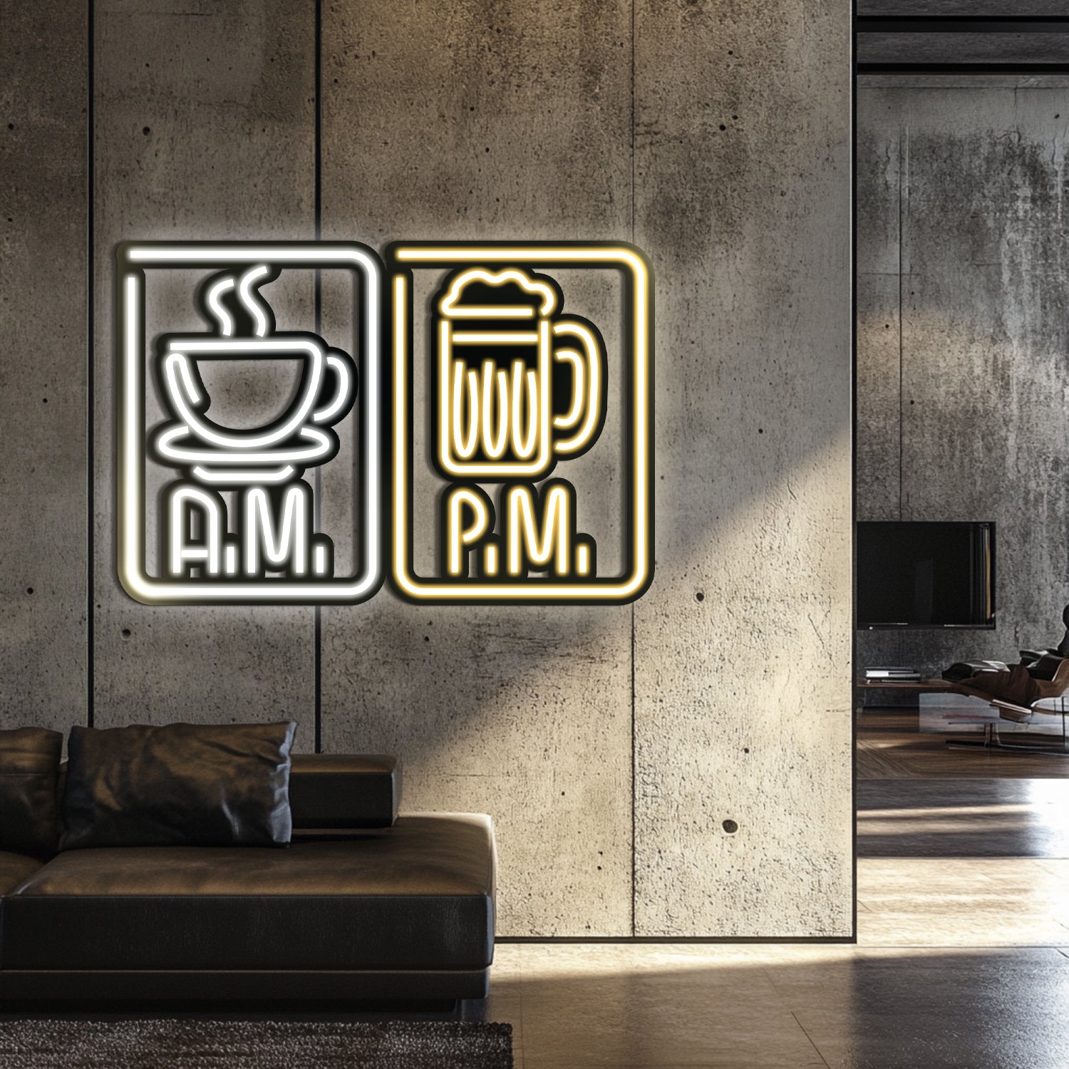 Coffee Lovers Metal Neon Wall Art- LN0024