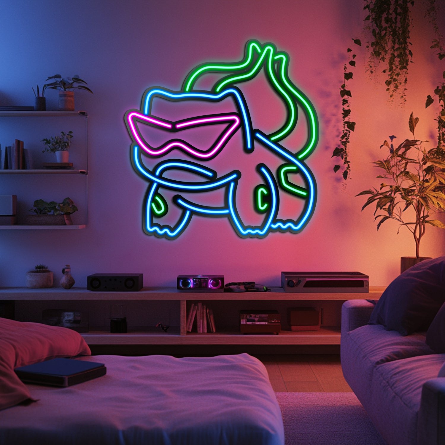 Bulbasaur Metal Neon Wall Art- LN0048