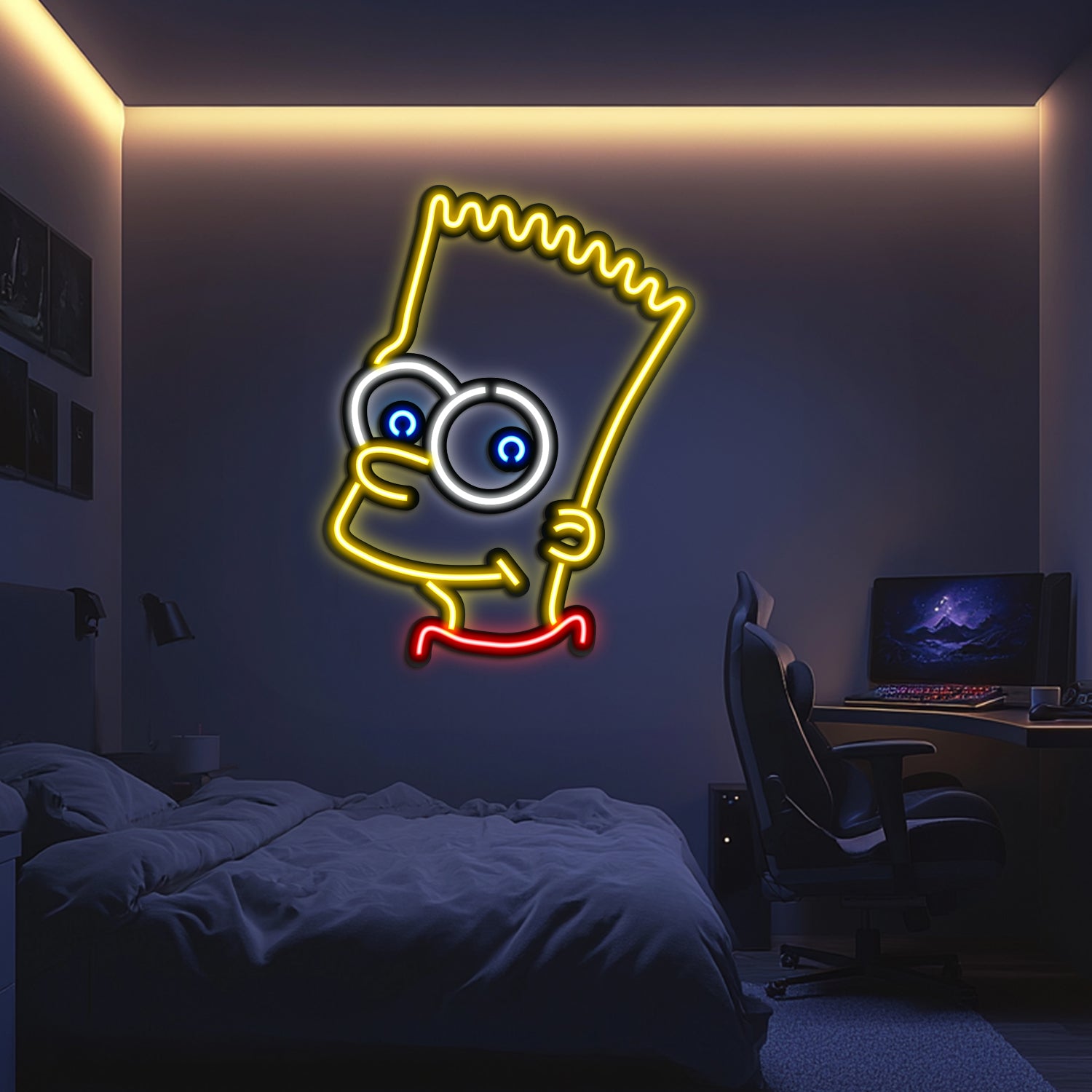 Simpson Metal Neon Wall Art- LN0053