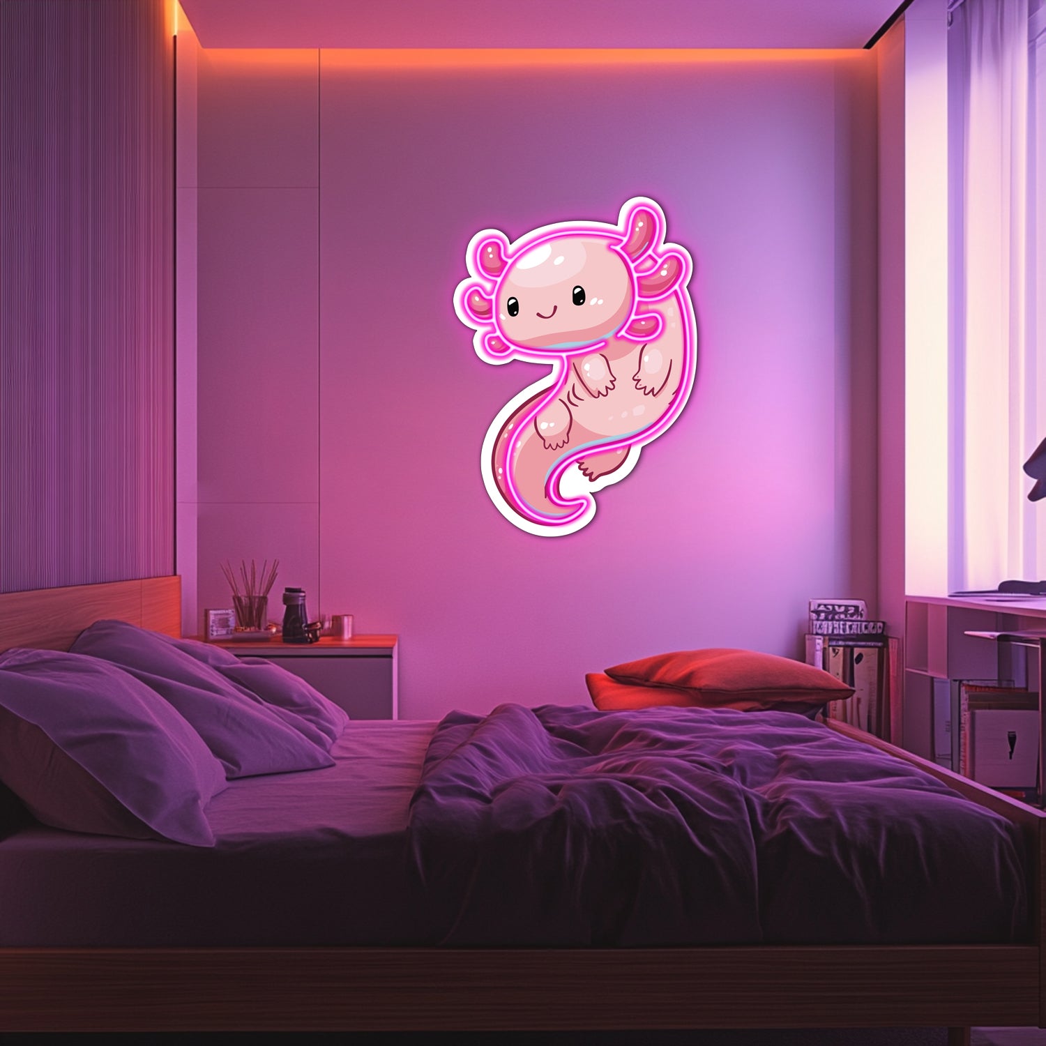 UV Printed Axelot Neon Wall Art- LV0062