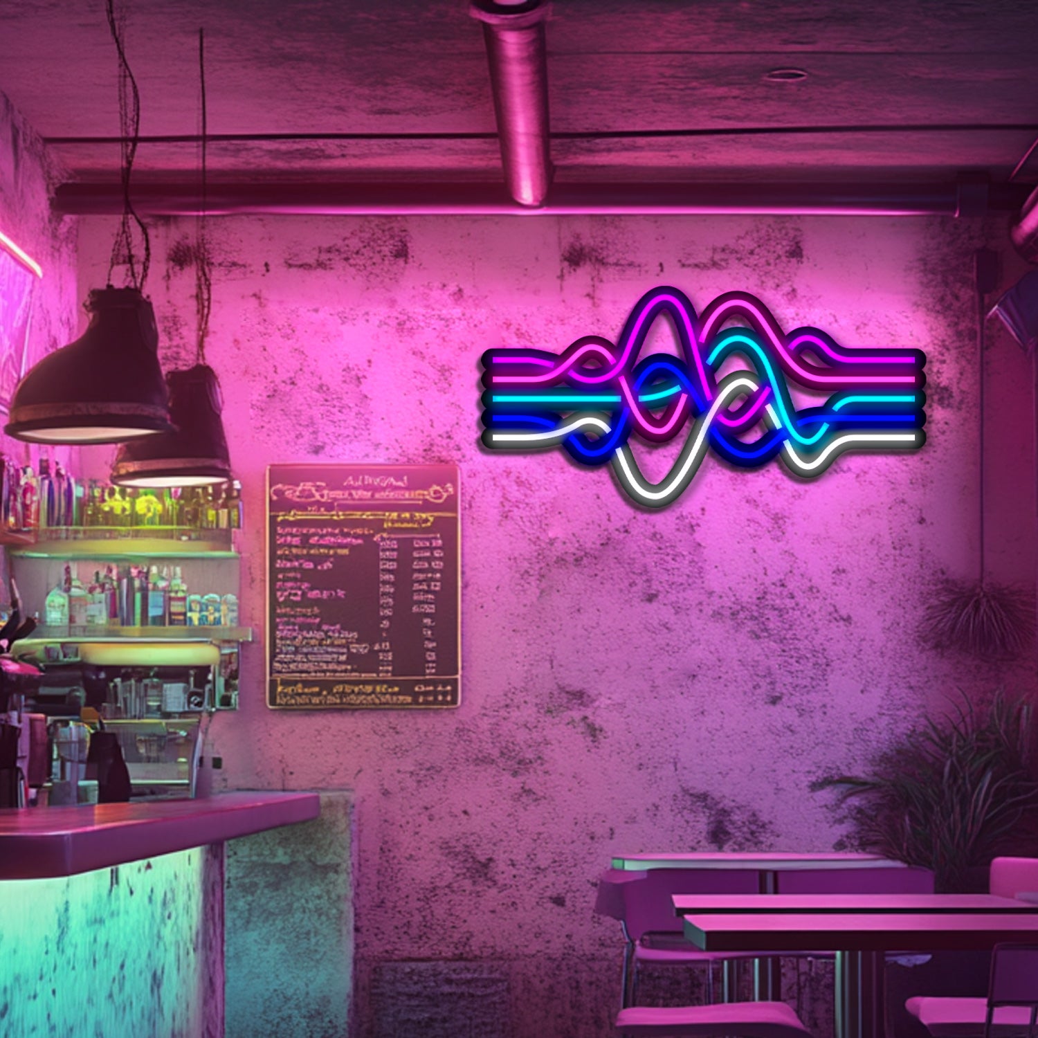 Soundwave Metal Neon Wall Art- LN0096