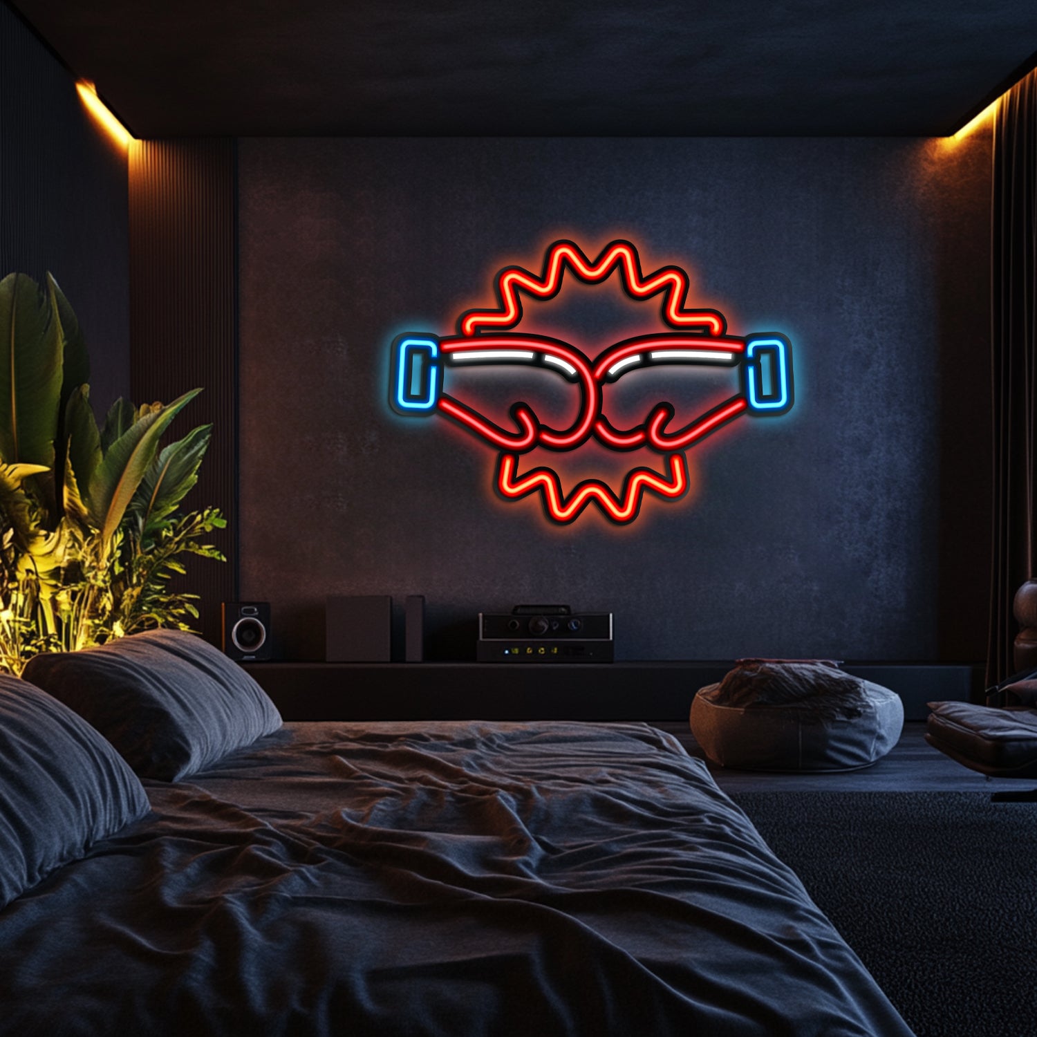 Fist Bump Metal Neon Wall Art- LN0076