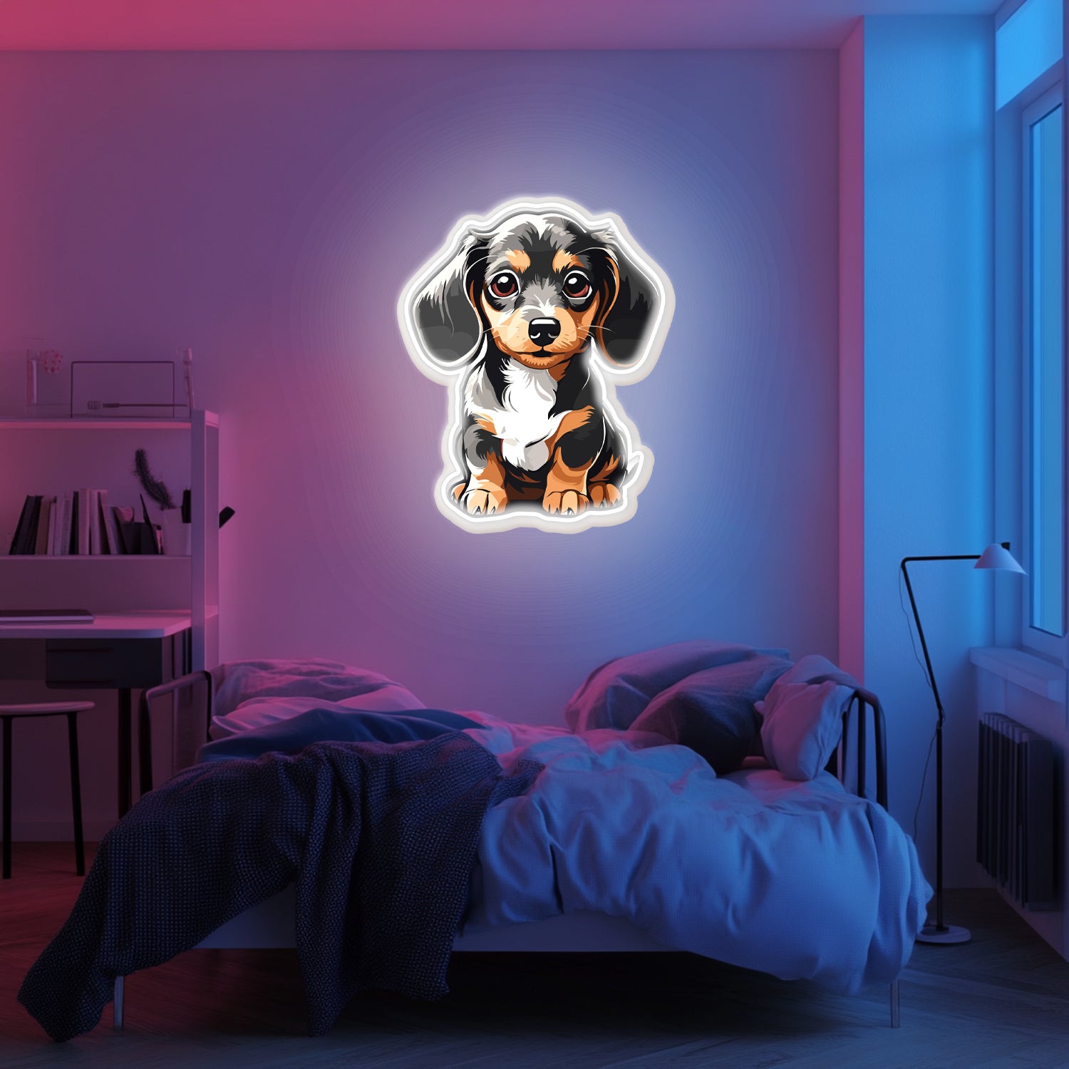 UV Printed Dog Neon Wall Art- LV0026