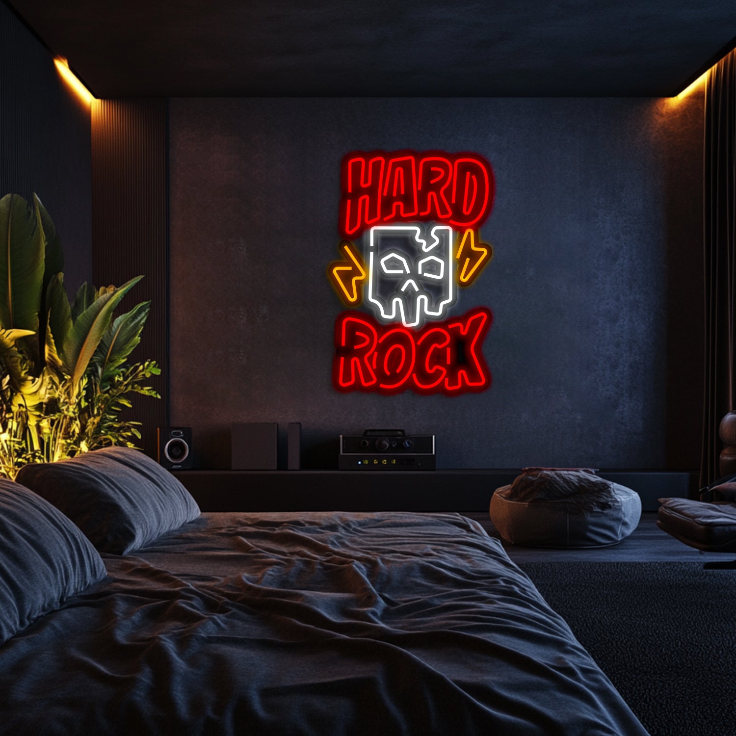 Hard Rock Metal Neon Wall Art- LN0092