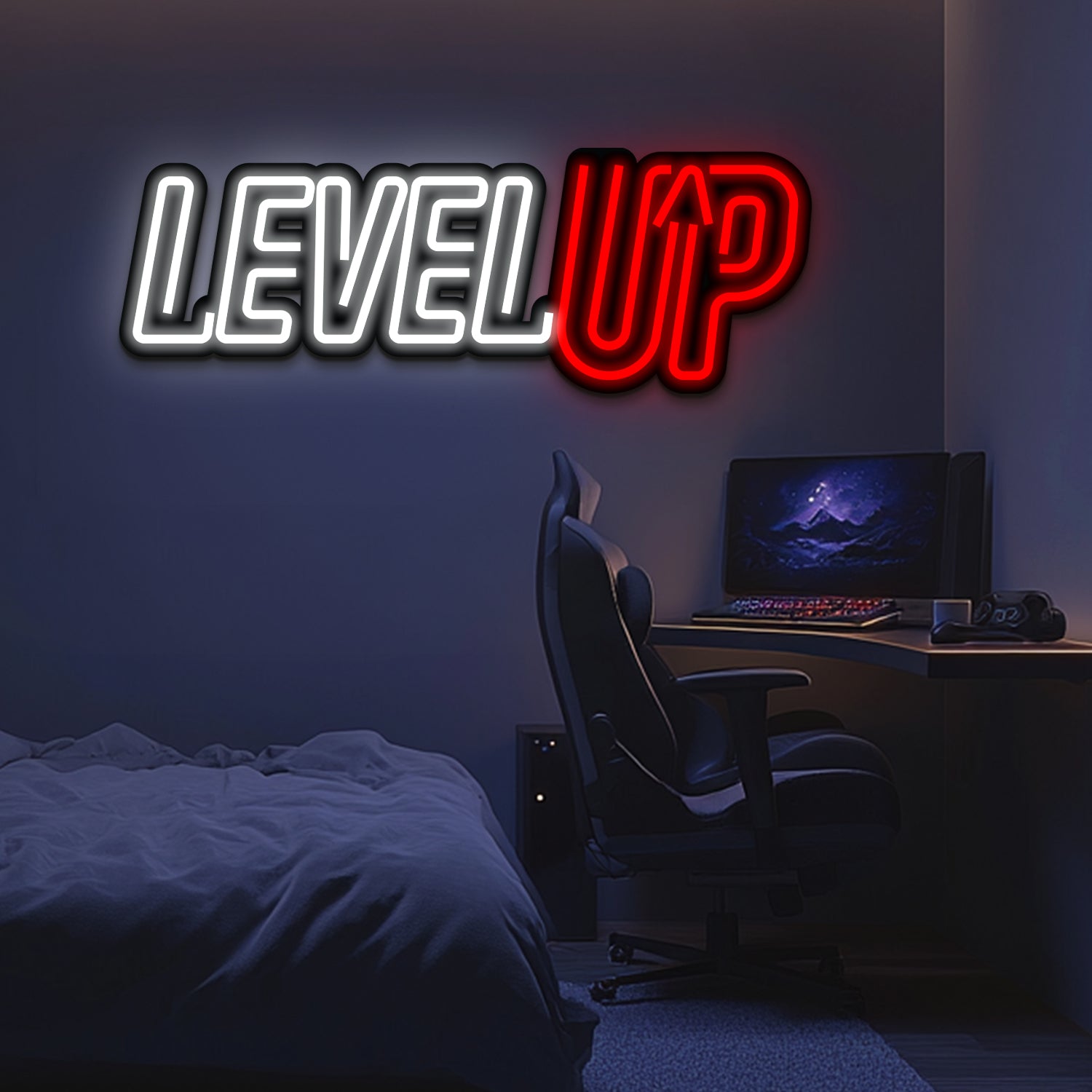 Level Up Metal Neon Wall Art- LN0085