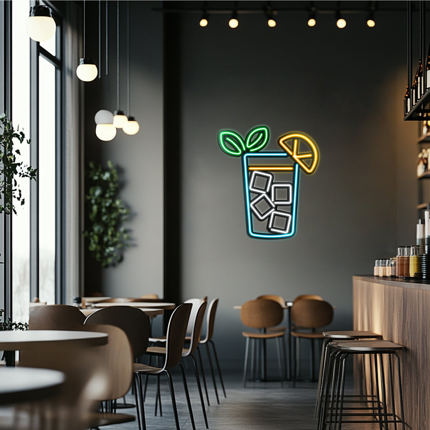 Coctail Metal Neon Wall Art- LN0031