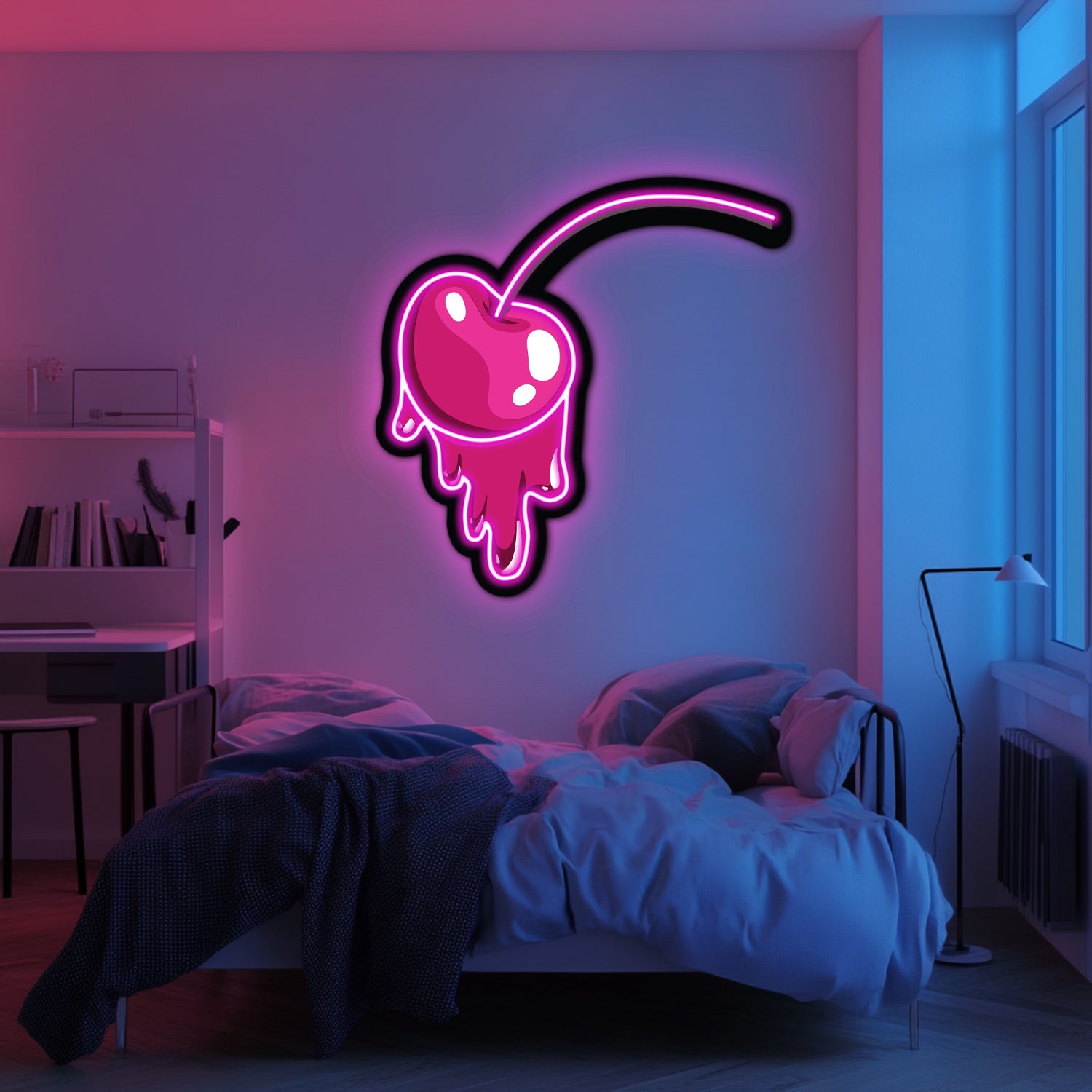 UV Printed Cherry Neon Wall Art- LV0056