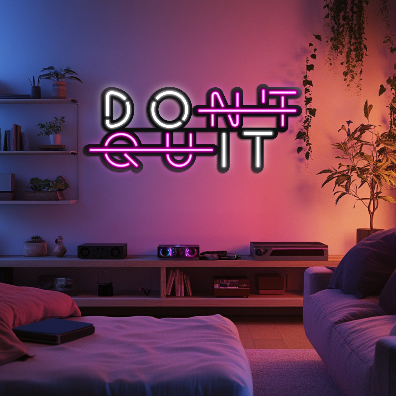 Don't Quit Metal Neon Wall Art- LN0074