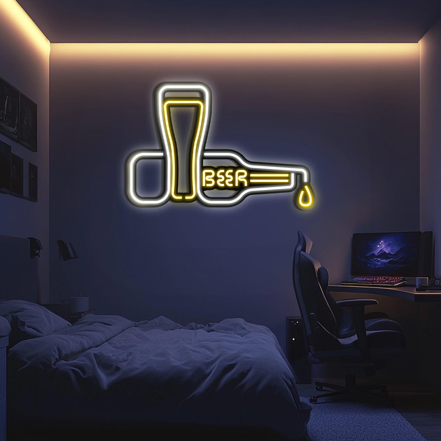 Beer Metal Neon Wall Art- LN0027