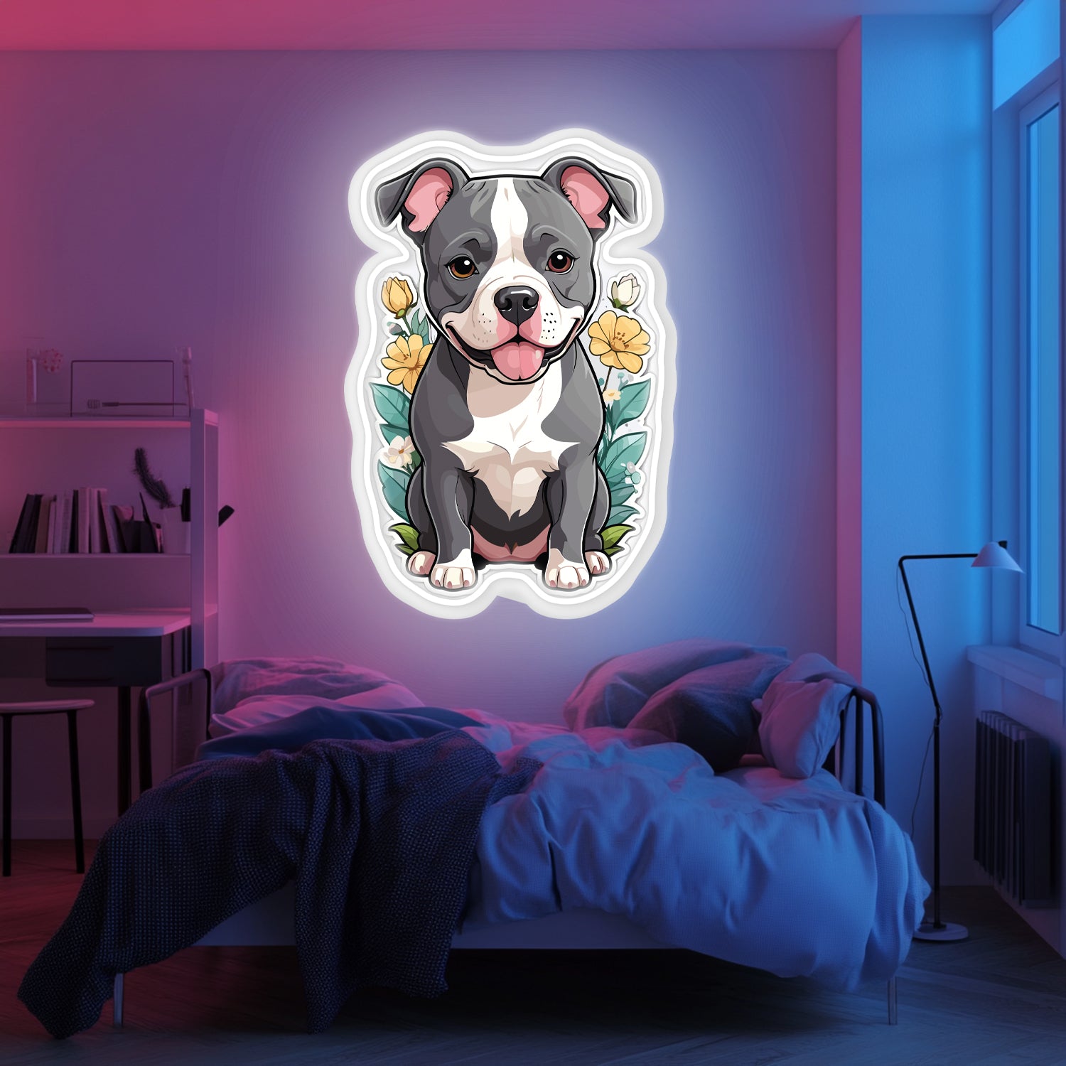 UV Printed Dog Neon Wall Art- LV0025