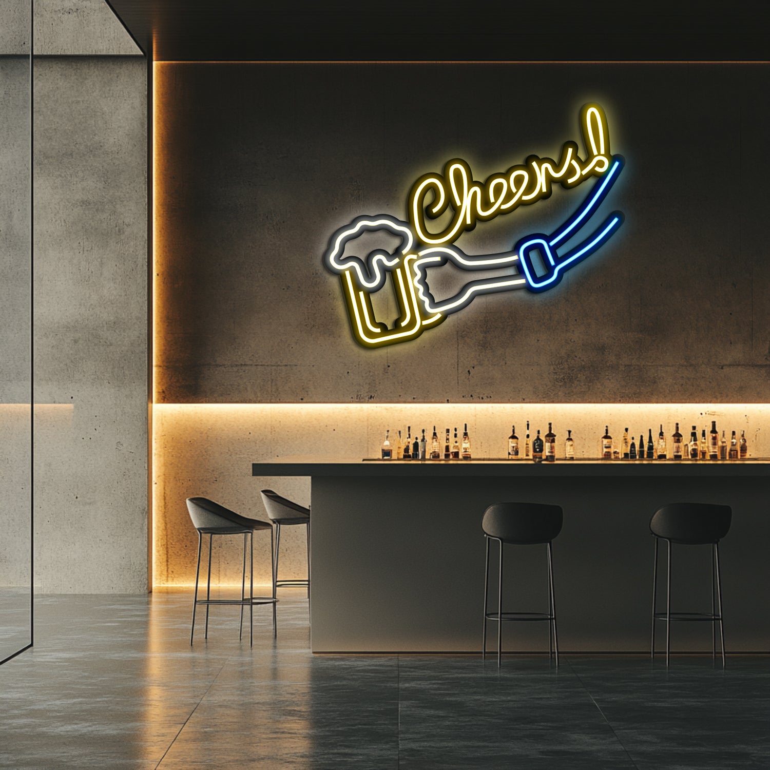 Cheers Metal Neon Wall Art- LN0029