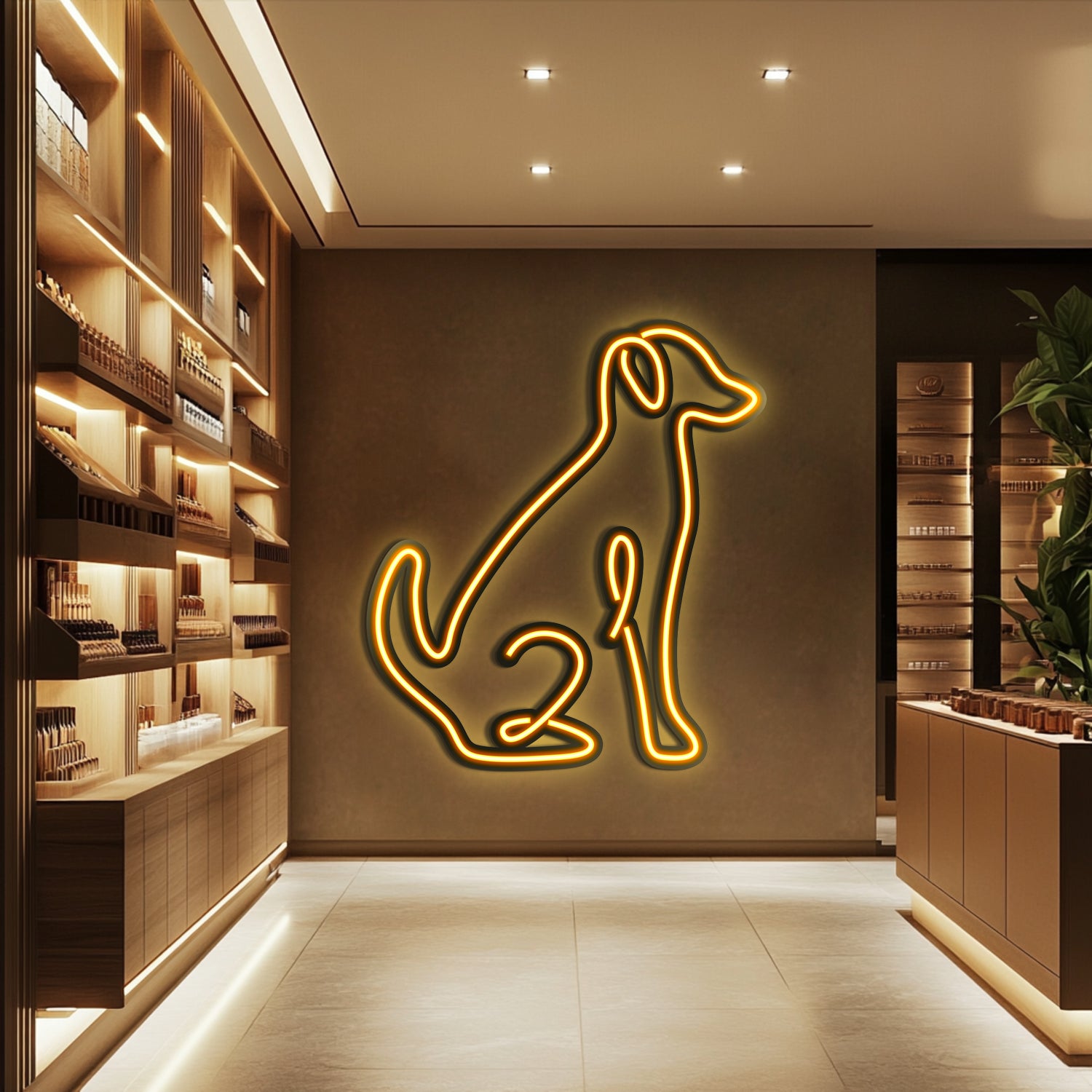 Dog Metal Neon Wall Art- LN0019