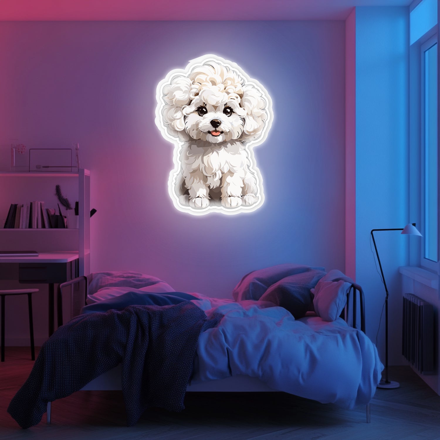 UV Printed Dog Neon Wall Art- LV0022