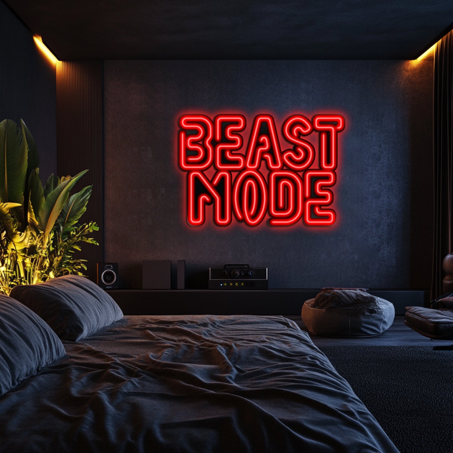 Beast Mode Metal Neon Wall Art- LN0070