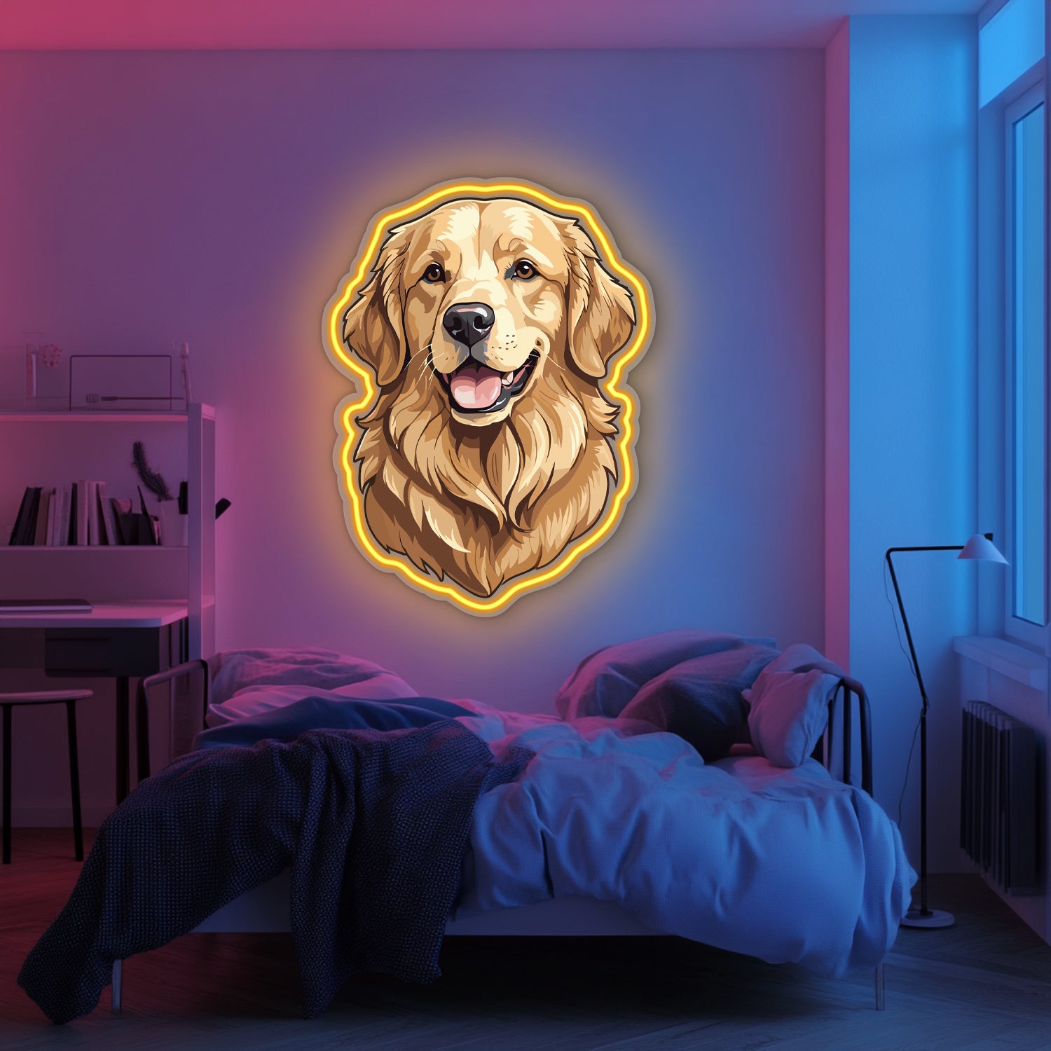 UV Printed Dog Neon Wall Art- LV0084