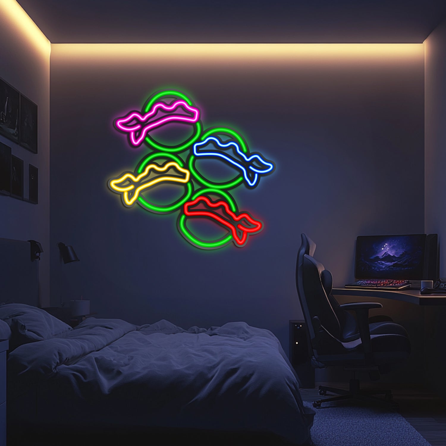 Ninja Turtles  Metal Neon Wall Art- LN0256