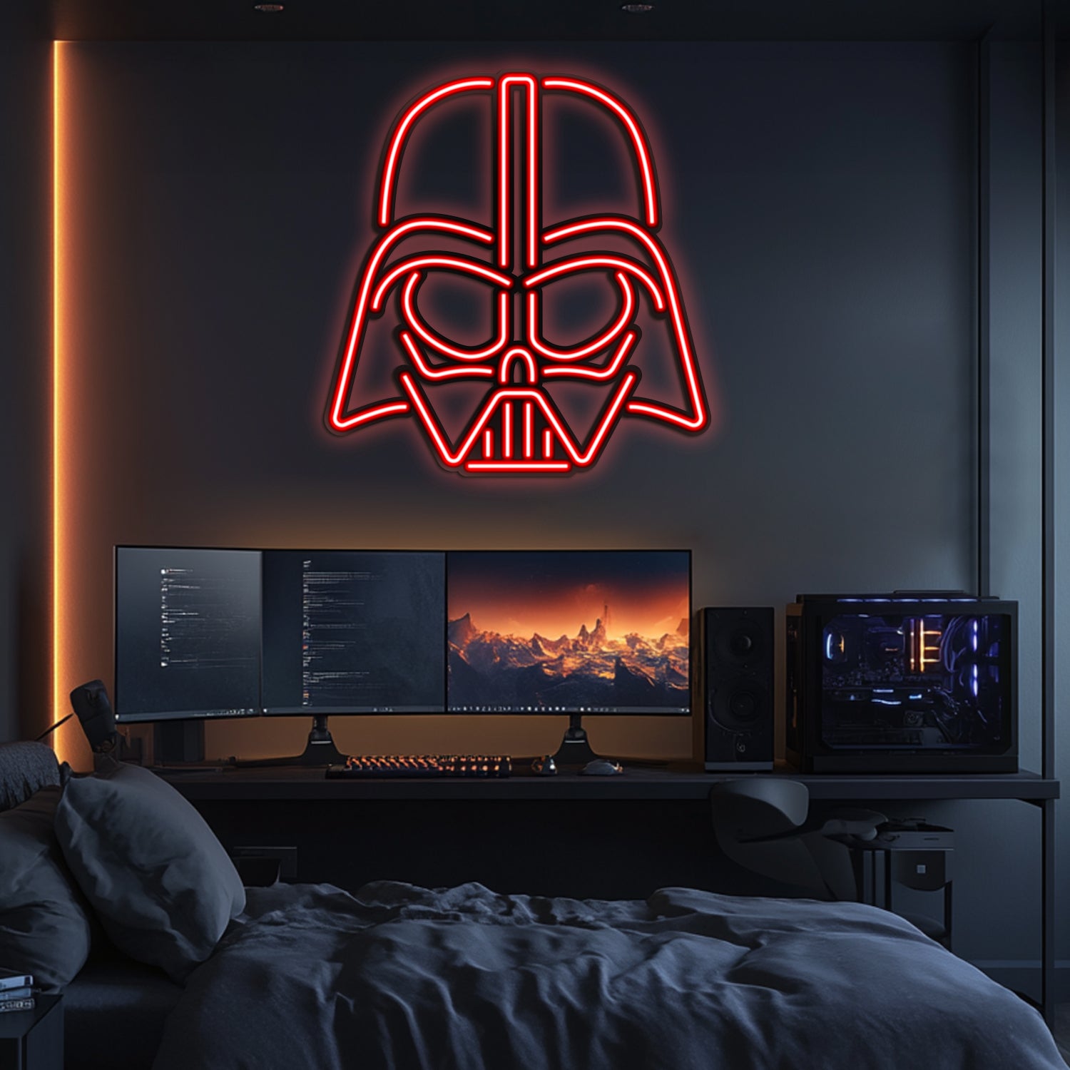 Dark Vader Metal Neon Wall Art- LN0080