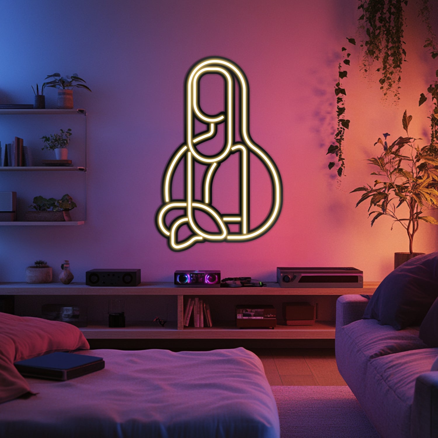 Mona Lisa Metal Neon Wall Art- LN0010