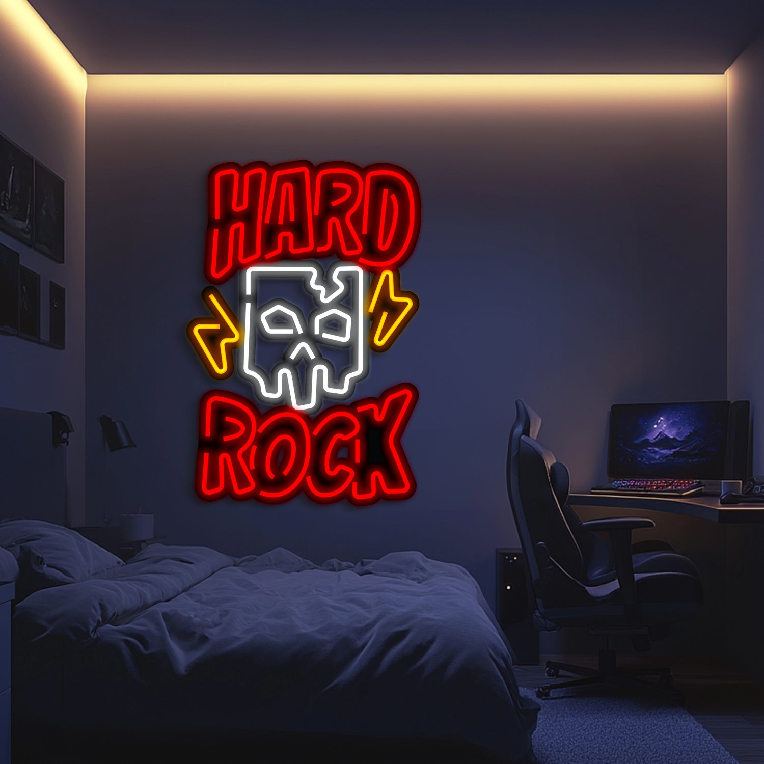 Hard Rock Metal Neon Wall Art- LN0092