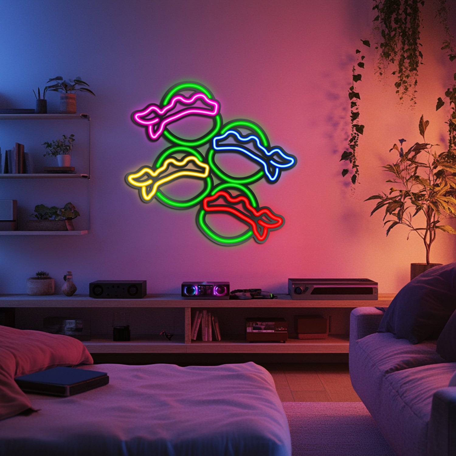 Ninja Turtles  Metal Neon Wall Art- LN0256