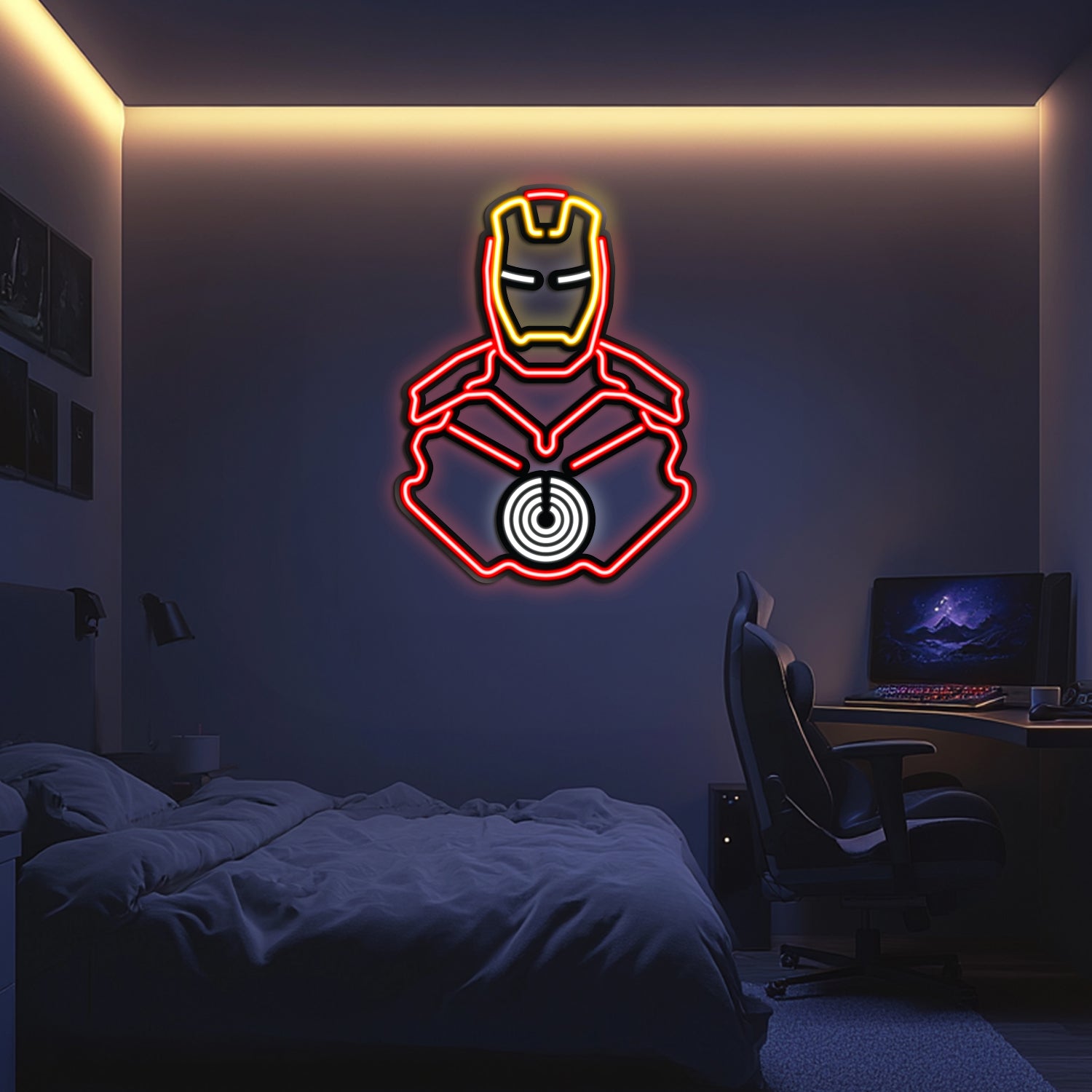 Iron Man Metal Neon Wall Art- LN0081