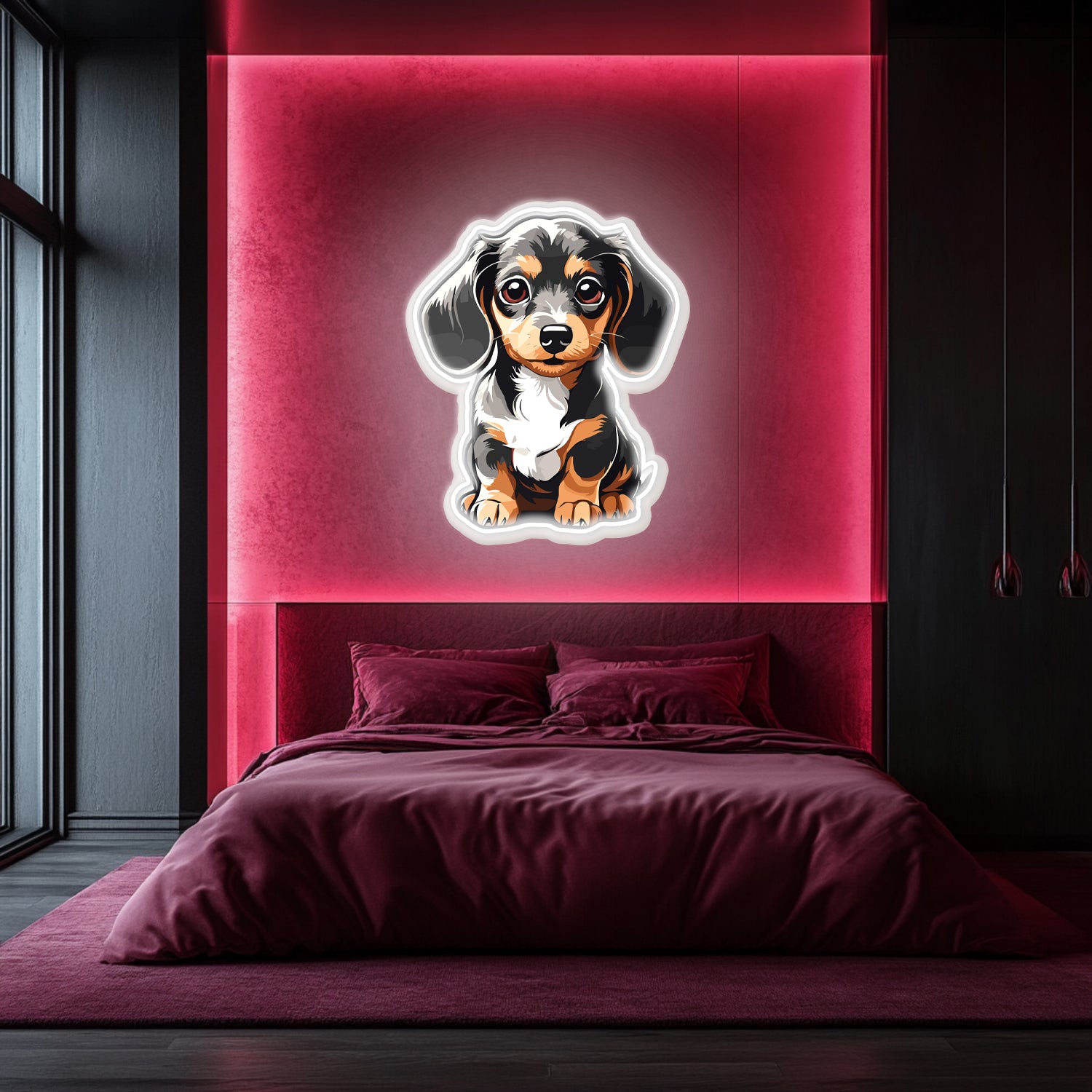 UV Printed Dog Neon Wall Art- LV0026