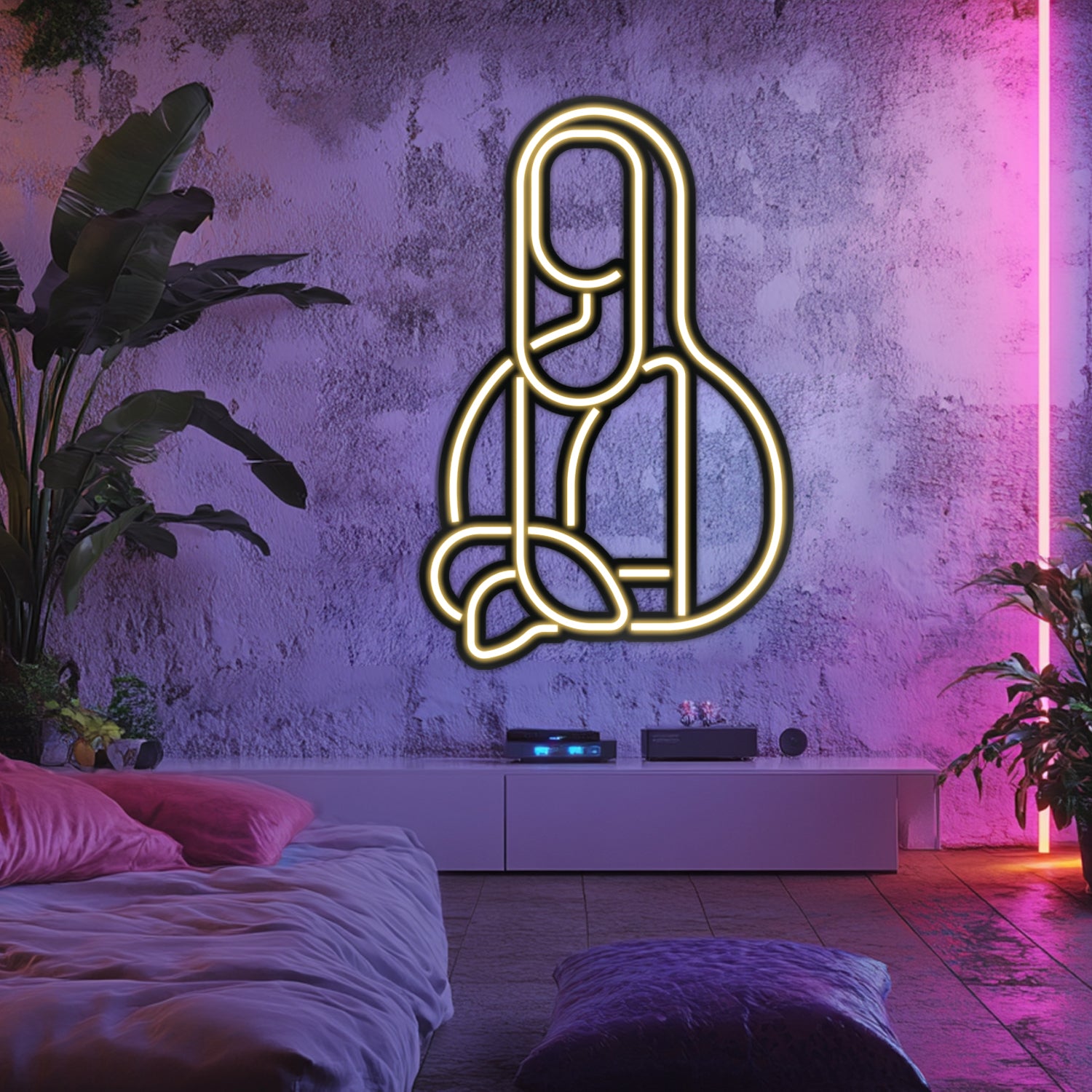 Mona Lisa Metal Neon Wall Art- LN0010