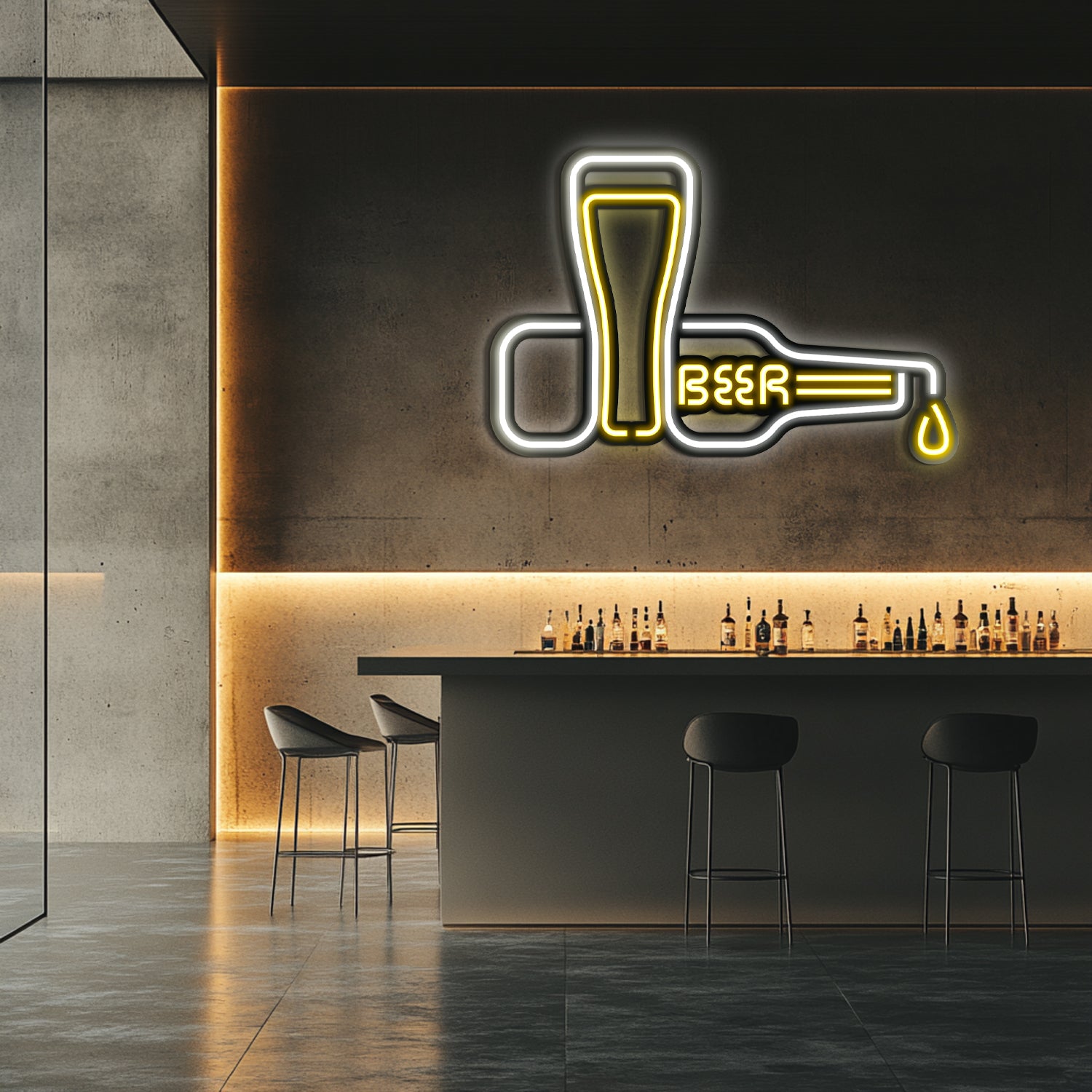 Beer Metal Neon Wall Art- LN0027