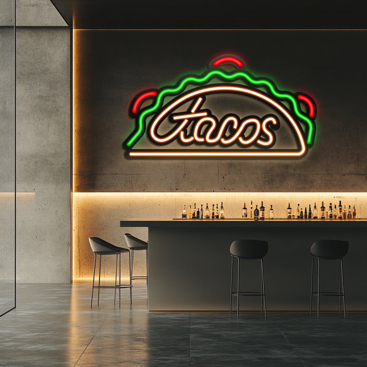 Tacos Metal Neon Wall Art- LN0044