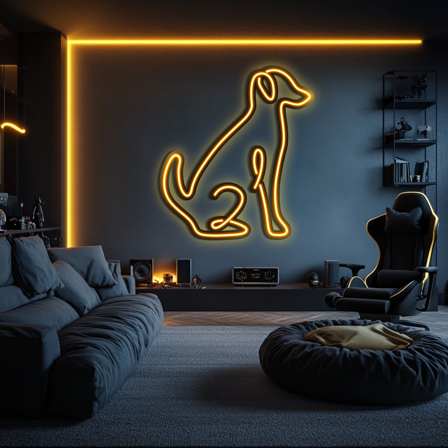 Dog Metal Neon Wall Art- LN0019