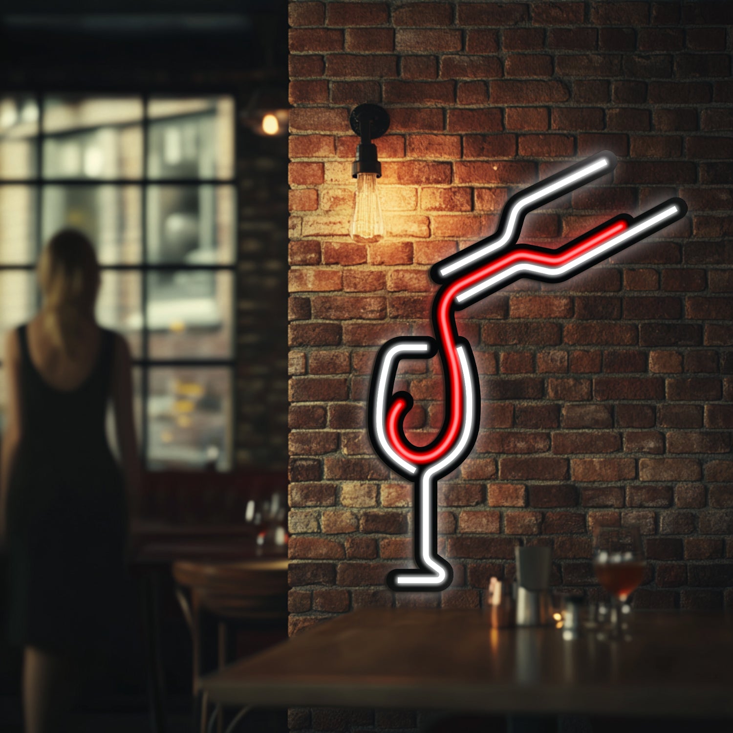 Wine Metal Neon Wall Art- LN0046