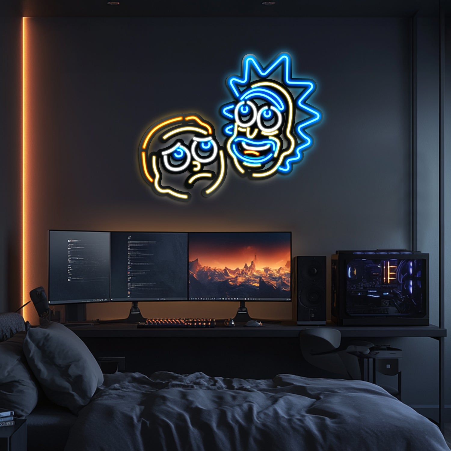 Rick and Morty Metal Neon Wall Art- LN0052