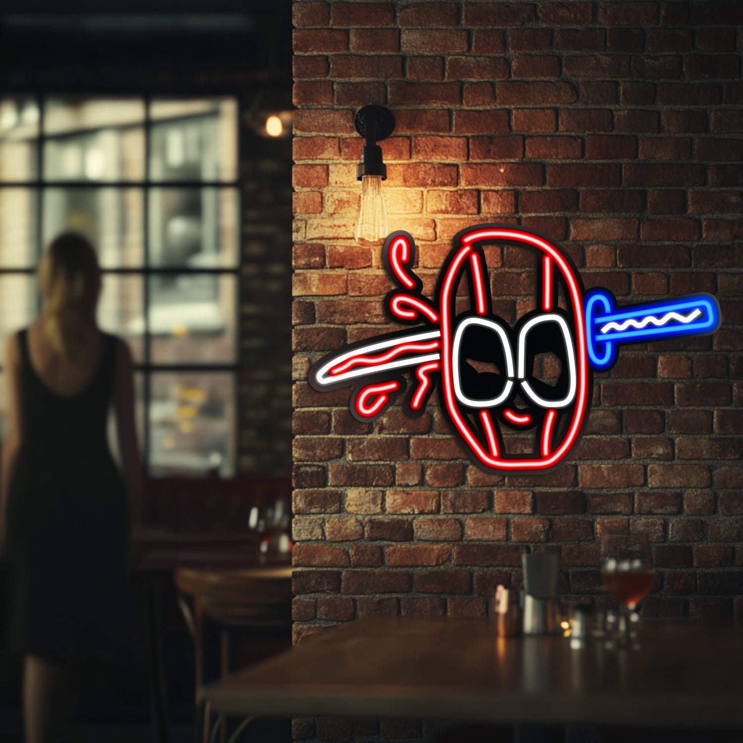 Deadpool Metal Neon Wall Art- LN0079