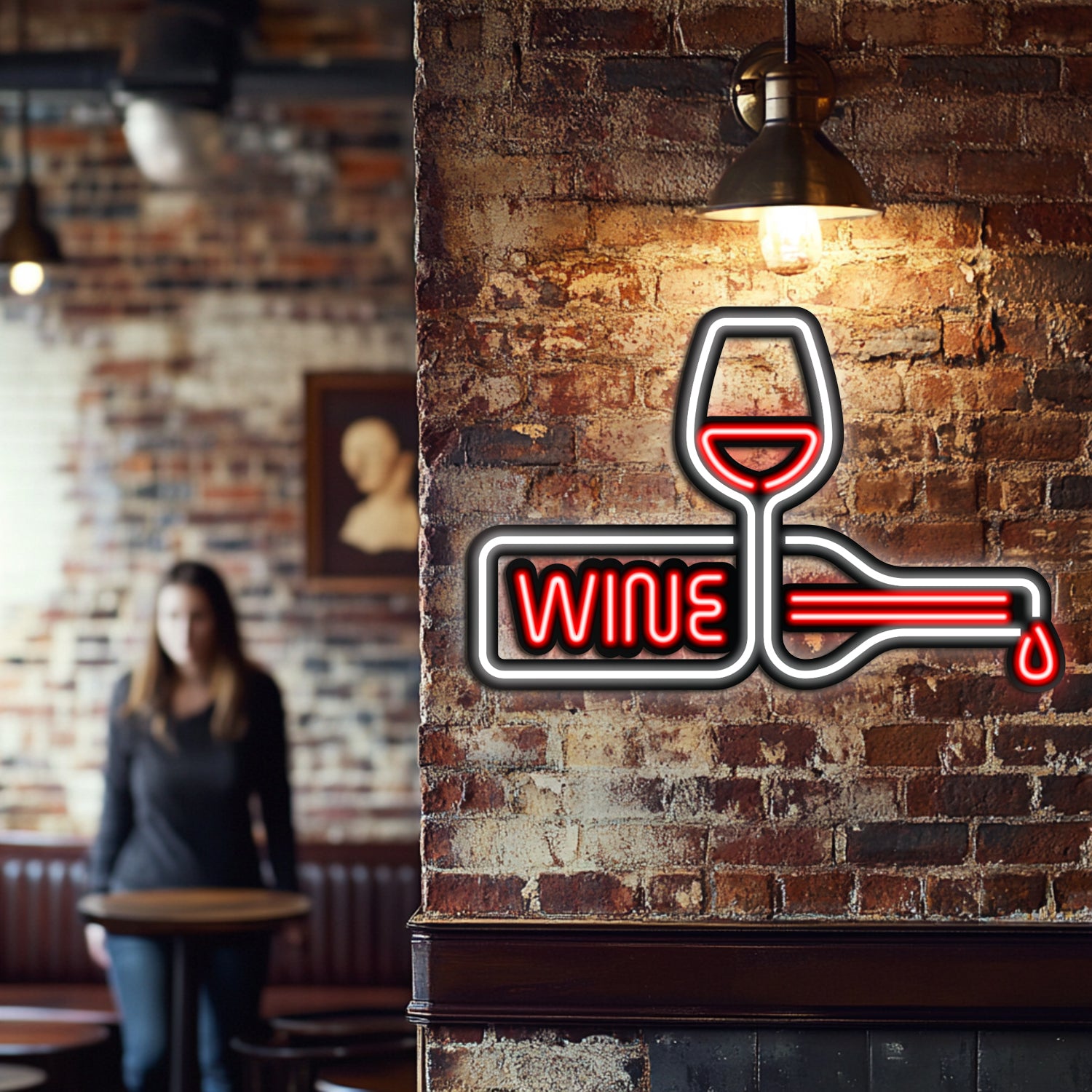 Wine Metal Neon Wall Art- LN0045