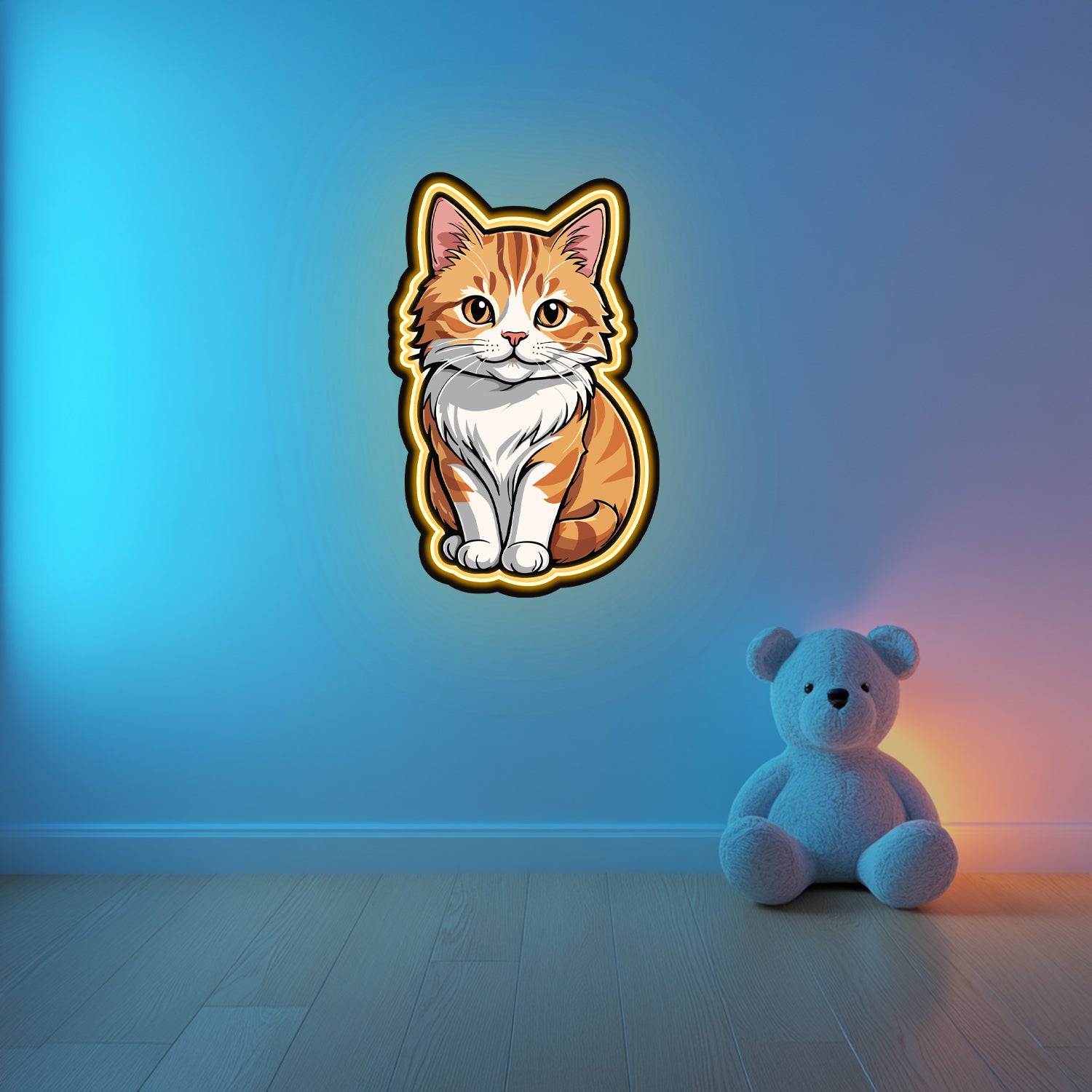 UV Printed Cat Neon Wall Art- LV0020