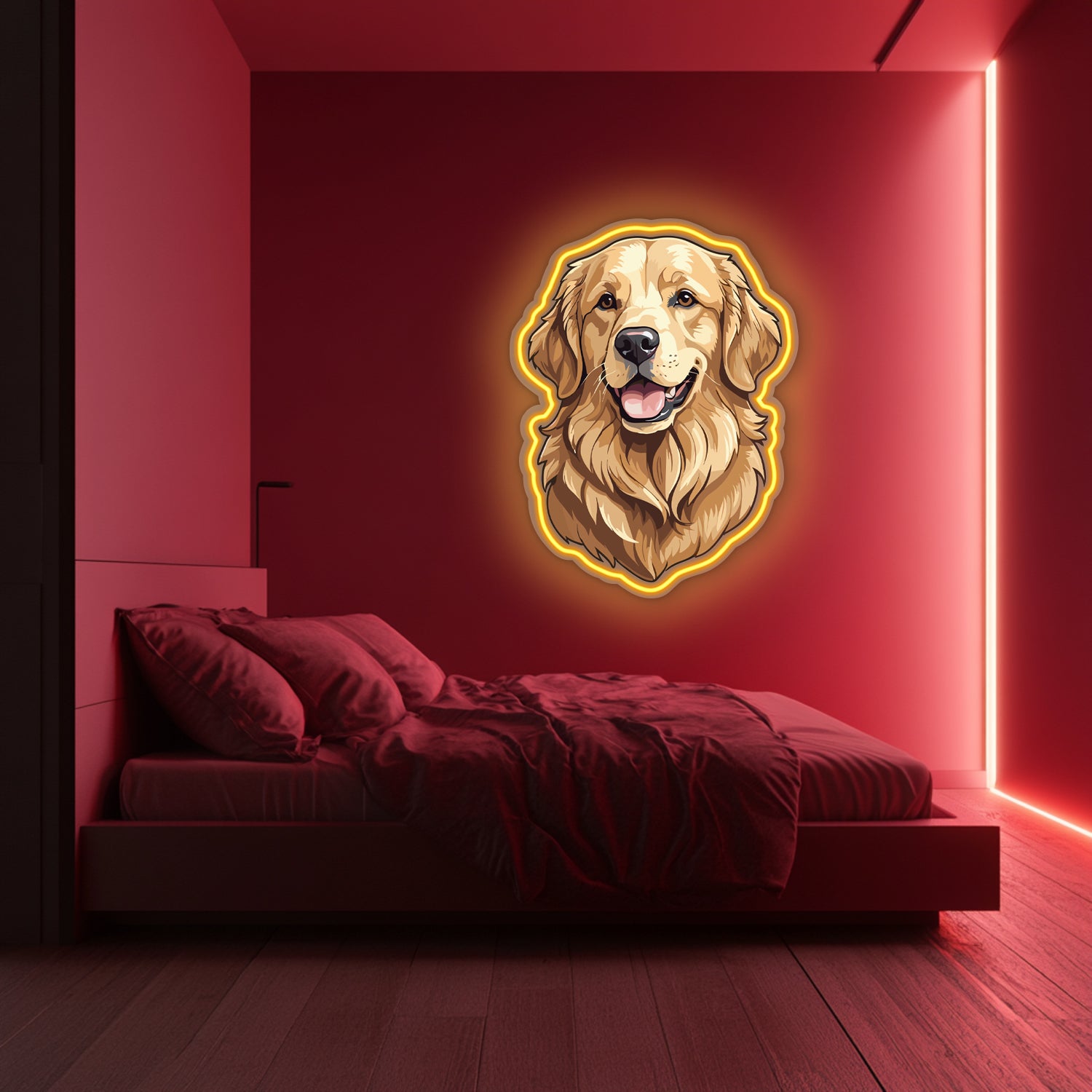 UV Printed Dog Neon Wall Art- LV0084