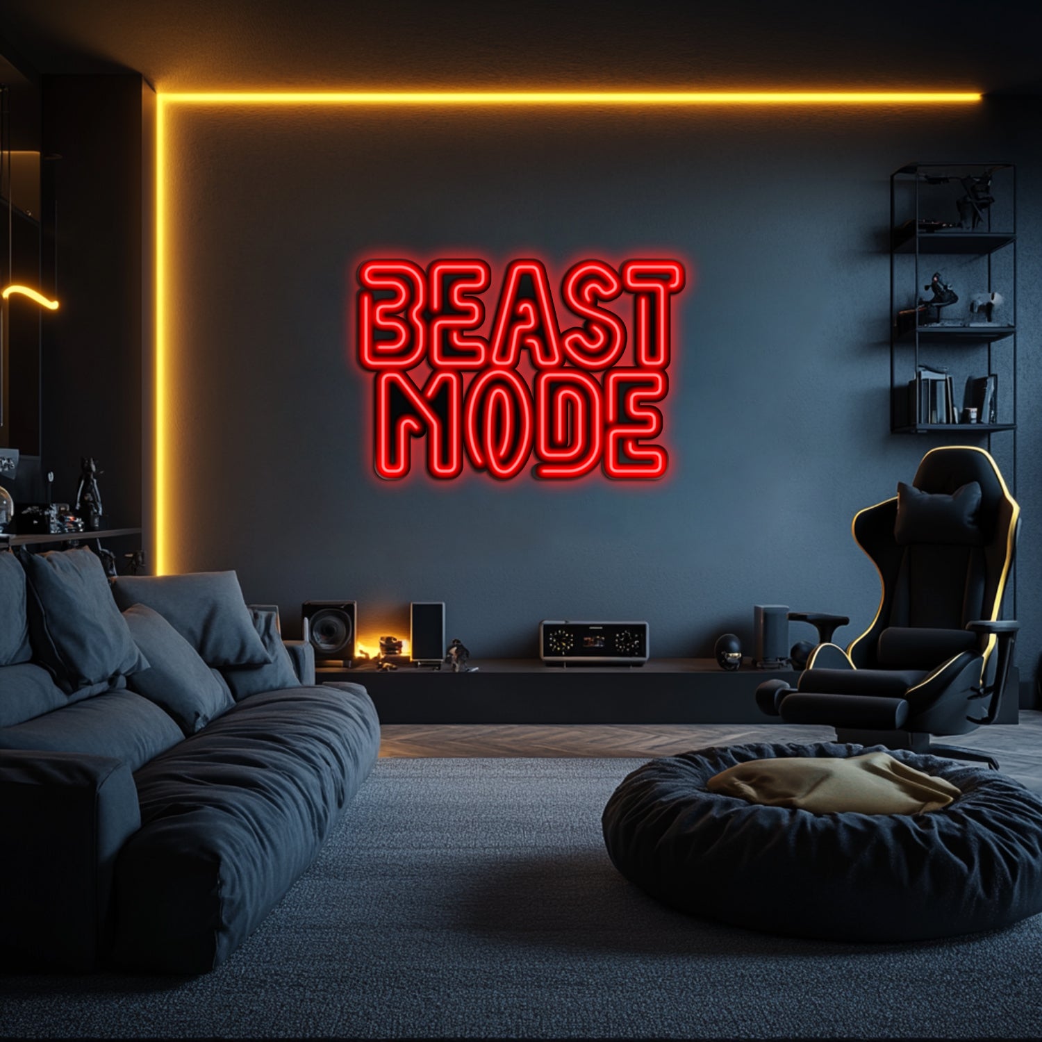 Beast Mode Metal Neon Wall Art- LN0070