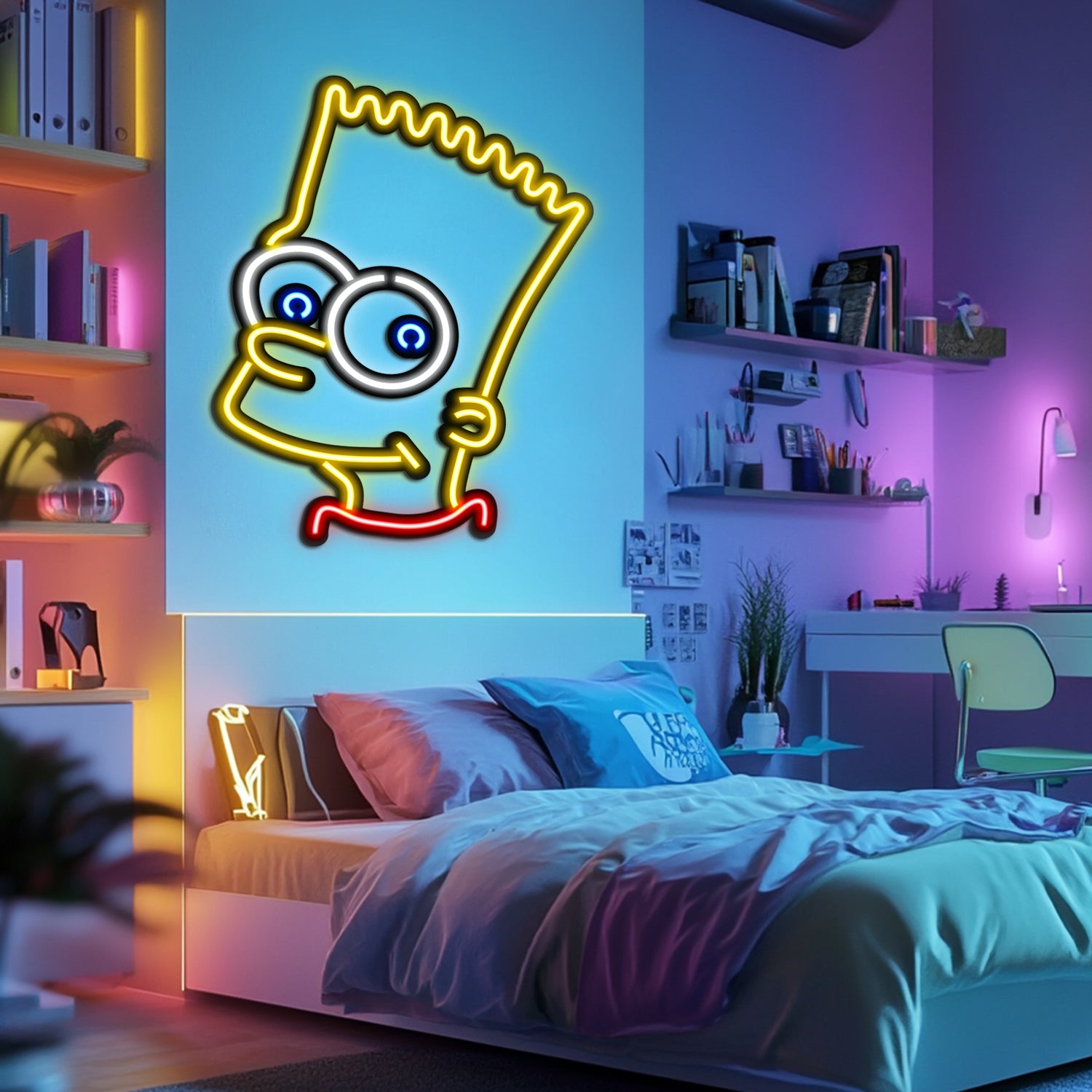 Simpson Metal Neon Wall Art- LN0053