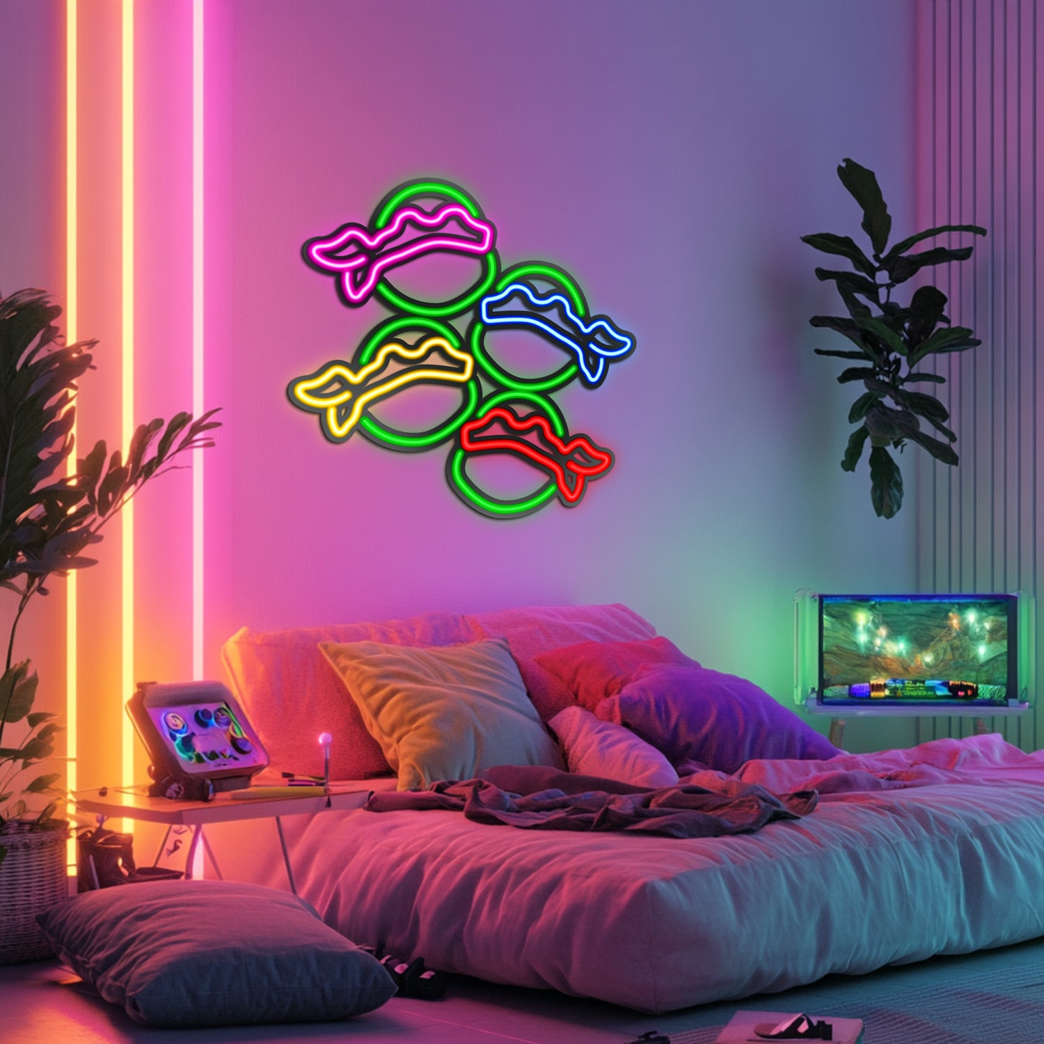 Ninja Turtles  Metal Neon Wall Art- LN0256