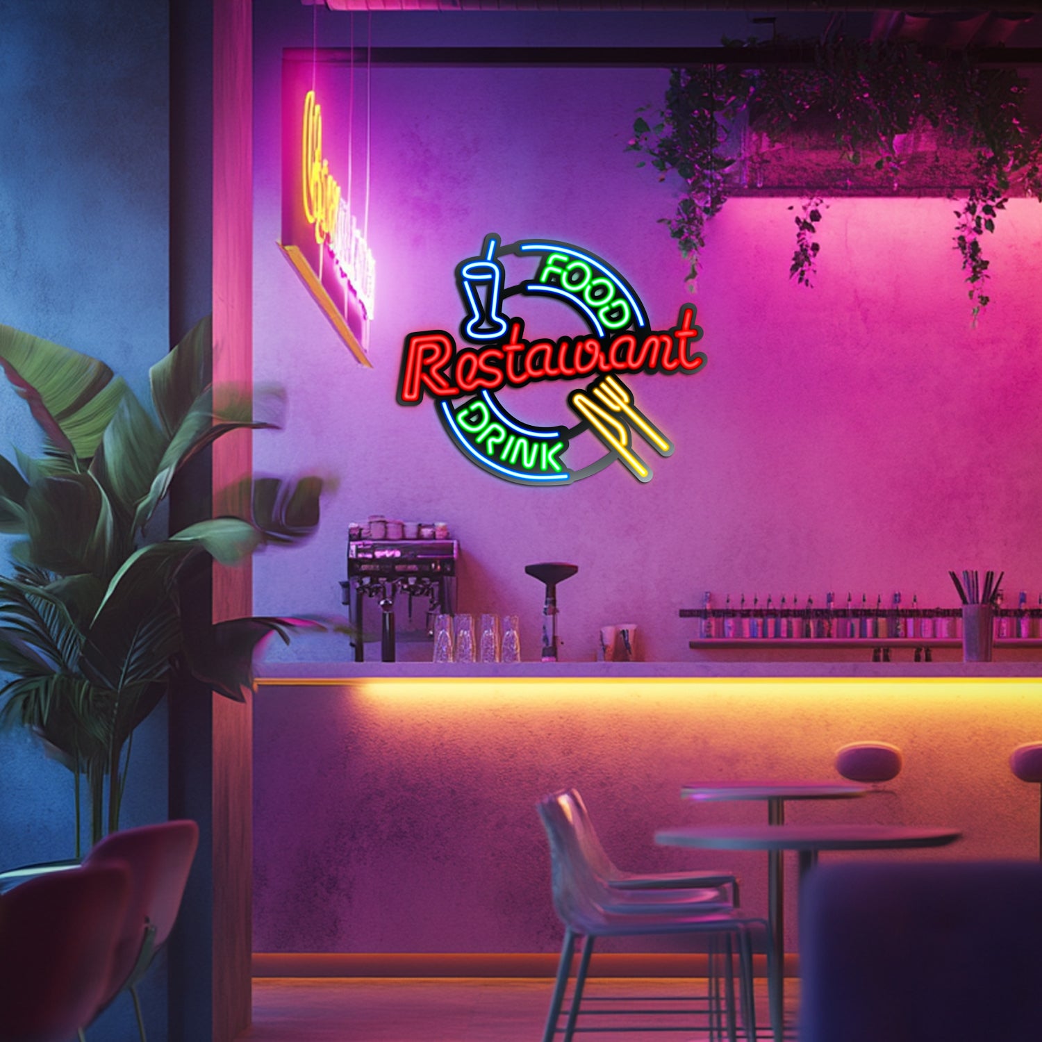 Restaurant Metal Neon Wall Art- LN0043