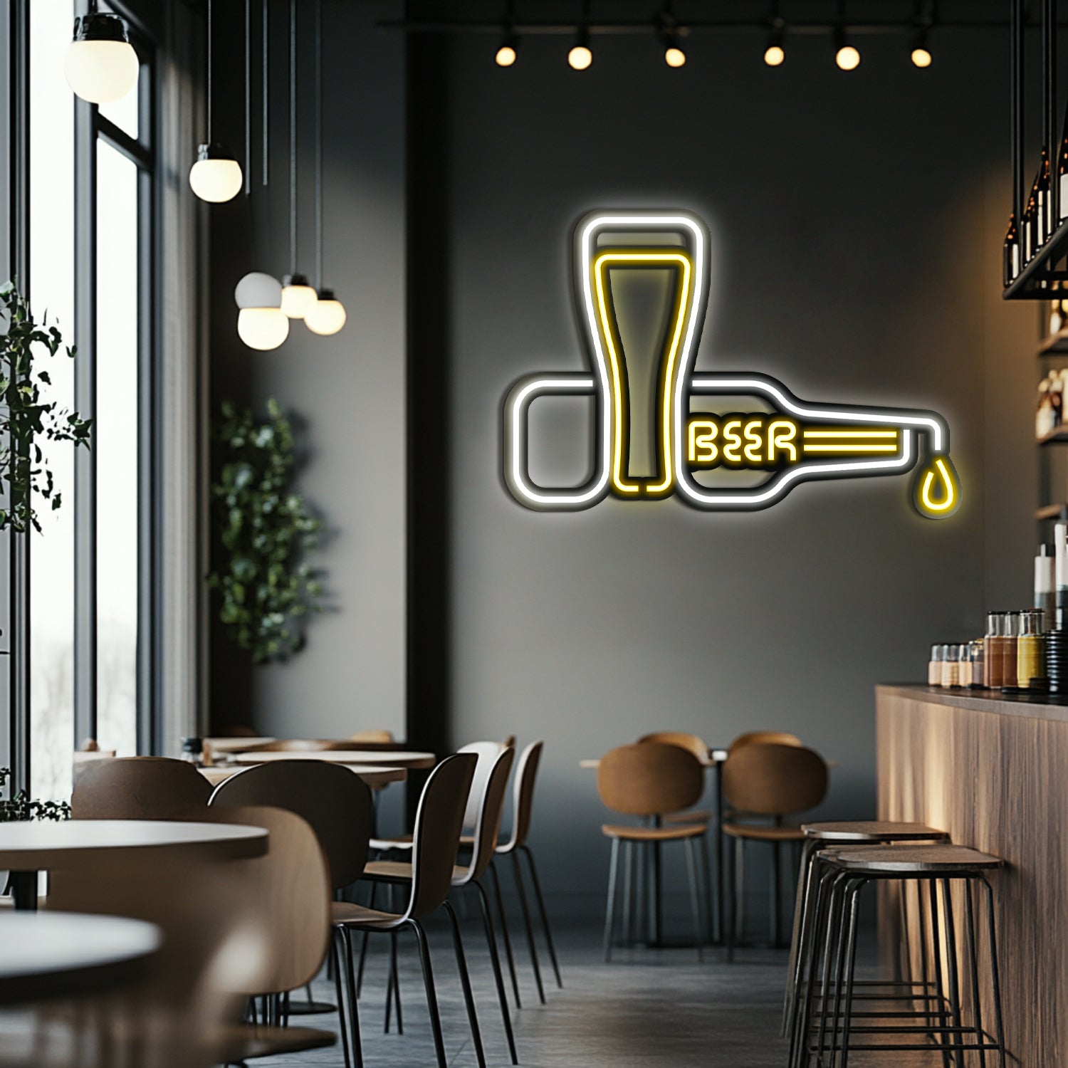 Beer Metal Neon Wall Art- LN0027