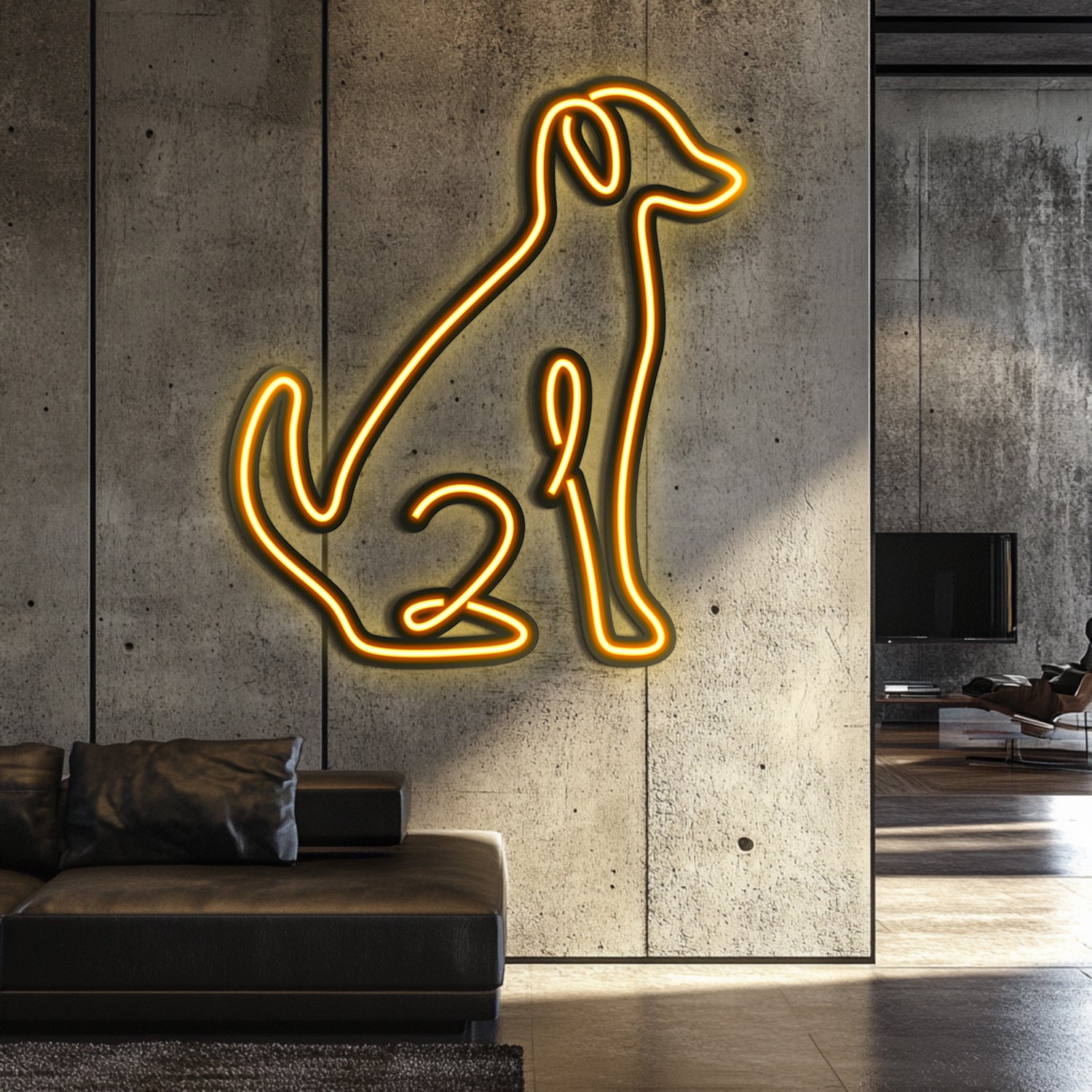 Dog Metal Neon Wall Art- LN0019