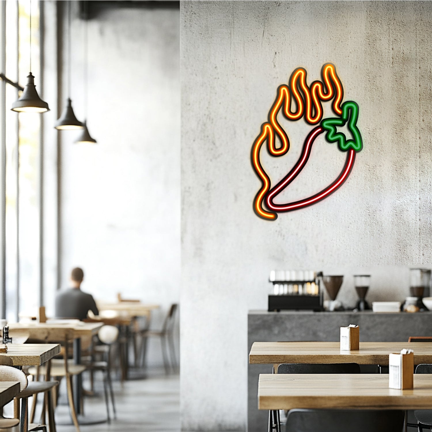 Chili Metal Neon Wall Art- LN0030